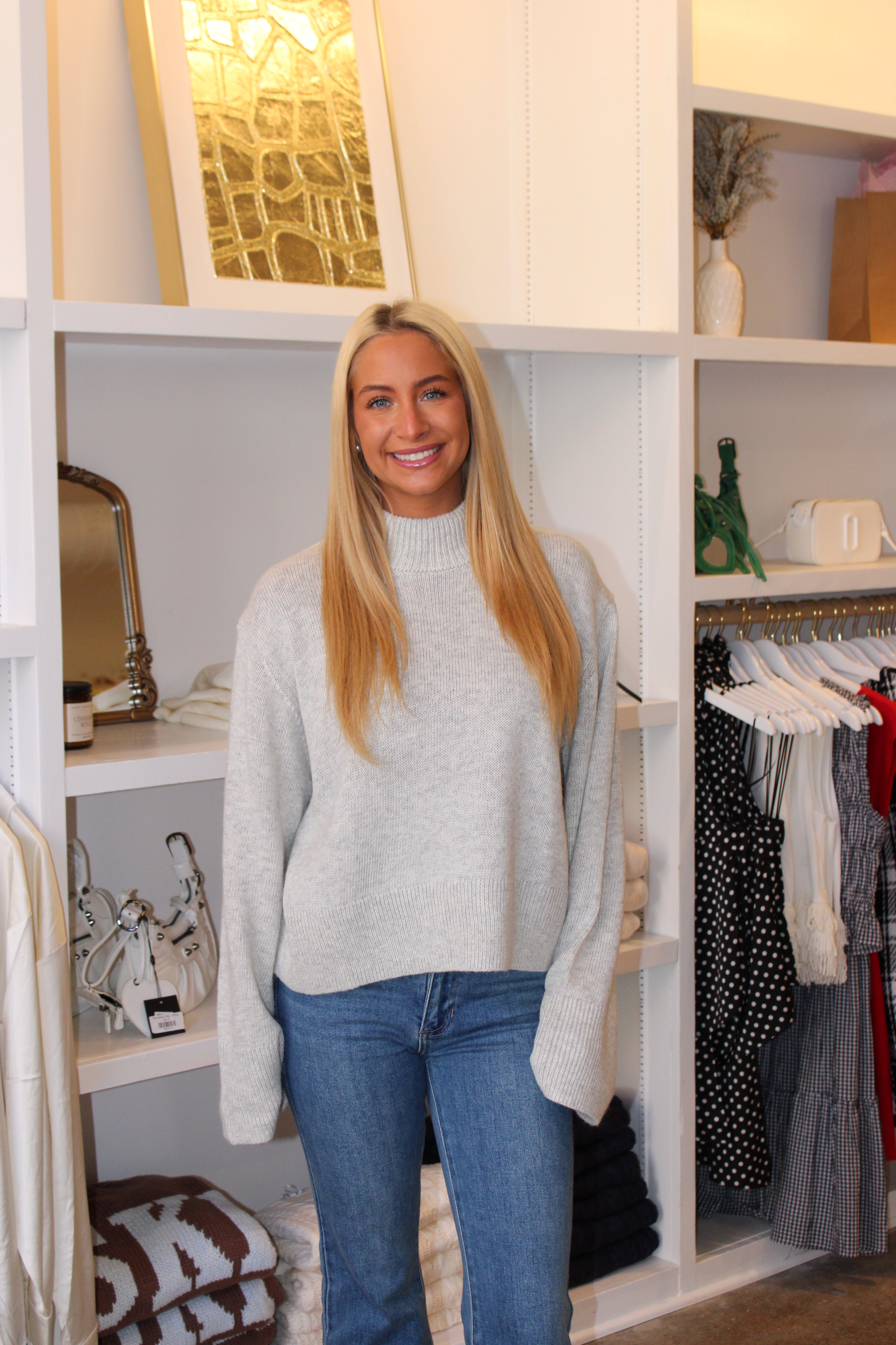 Yvonne Sweater - Heather Grey