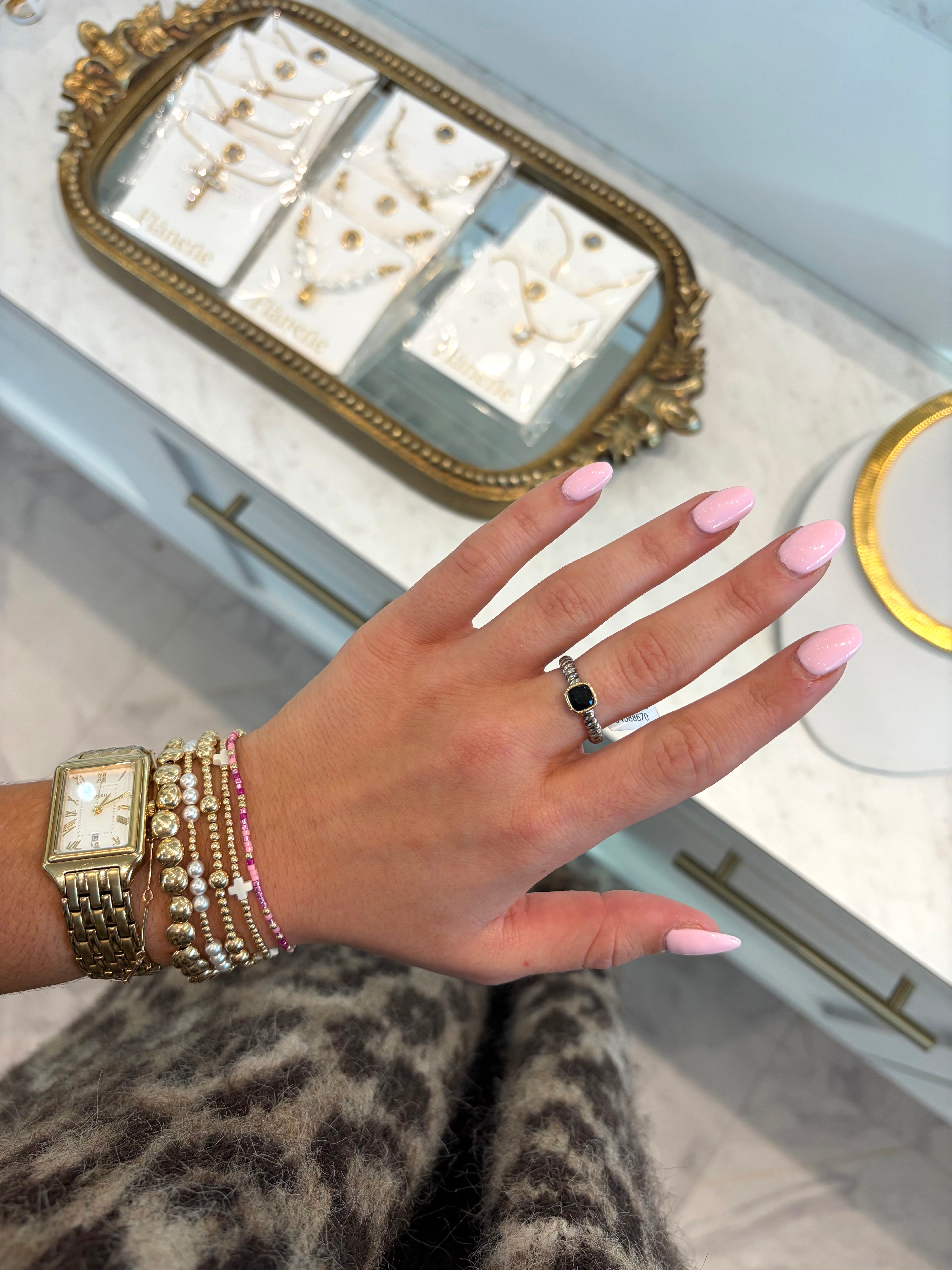 Mini Black Cable Ring