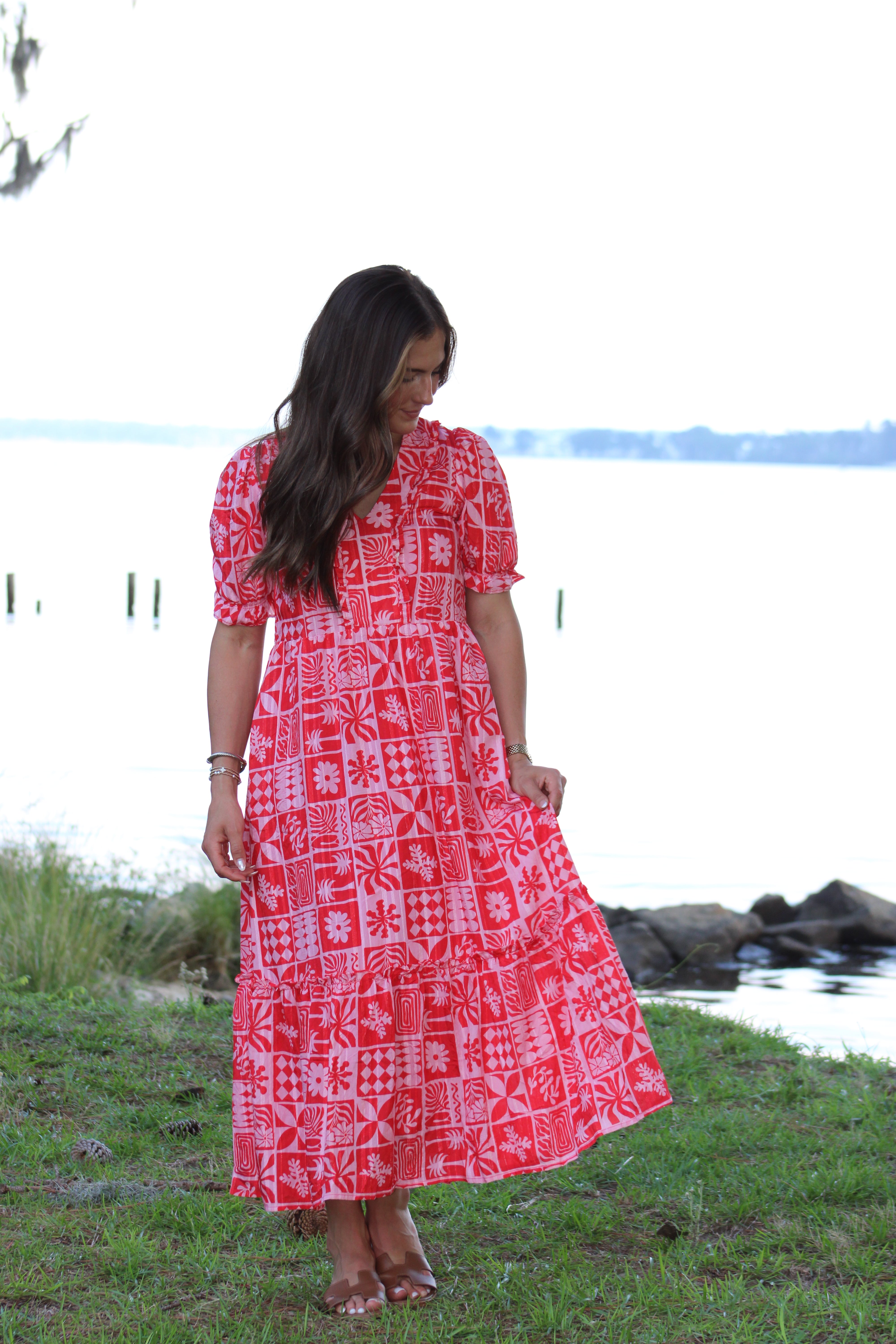 All About It Midi Dress - Red