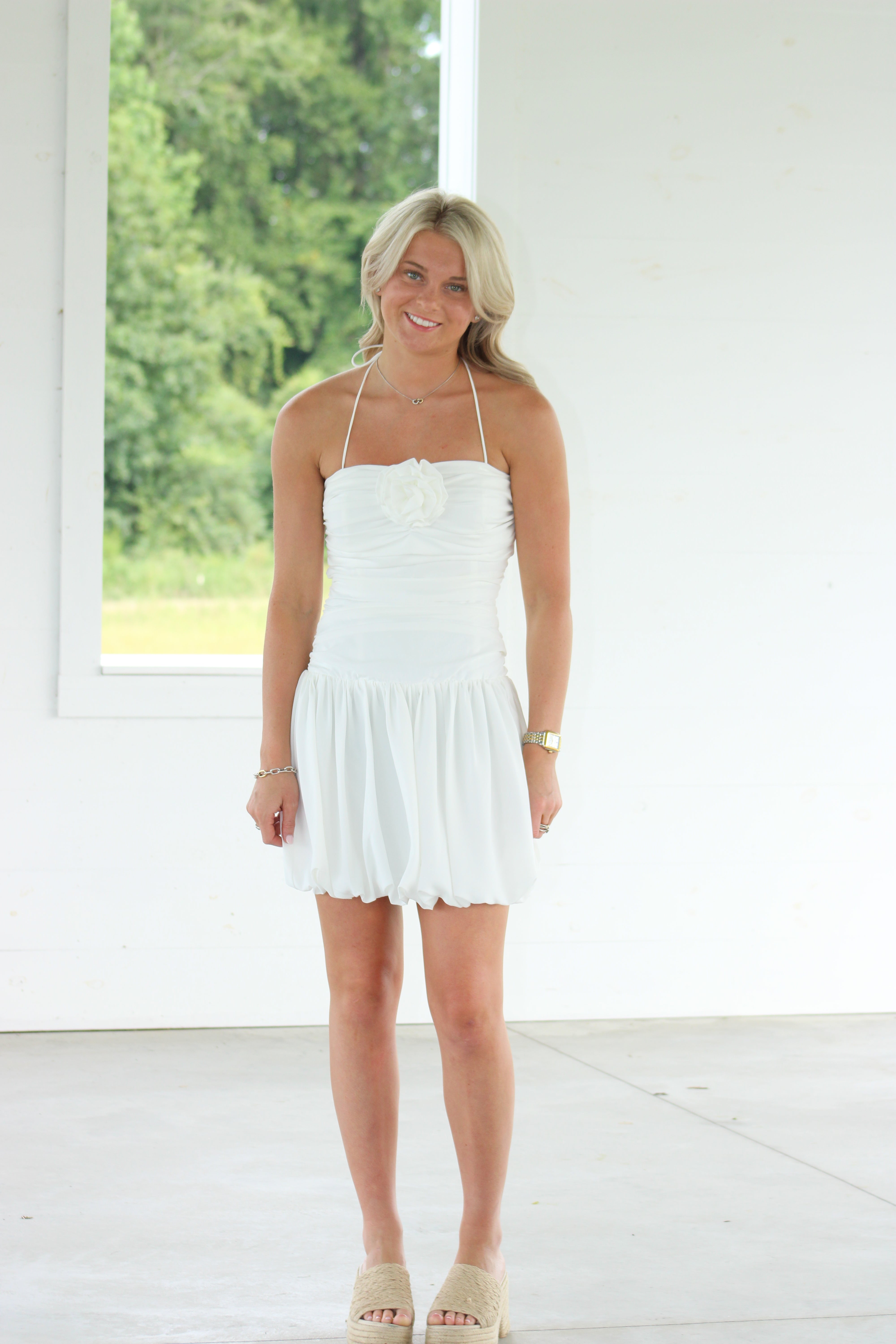 Ava Mini Dress - White