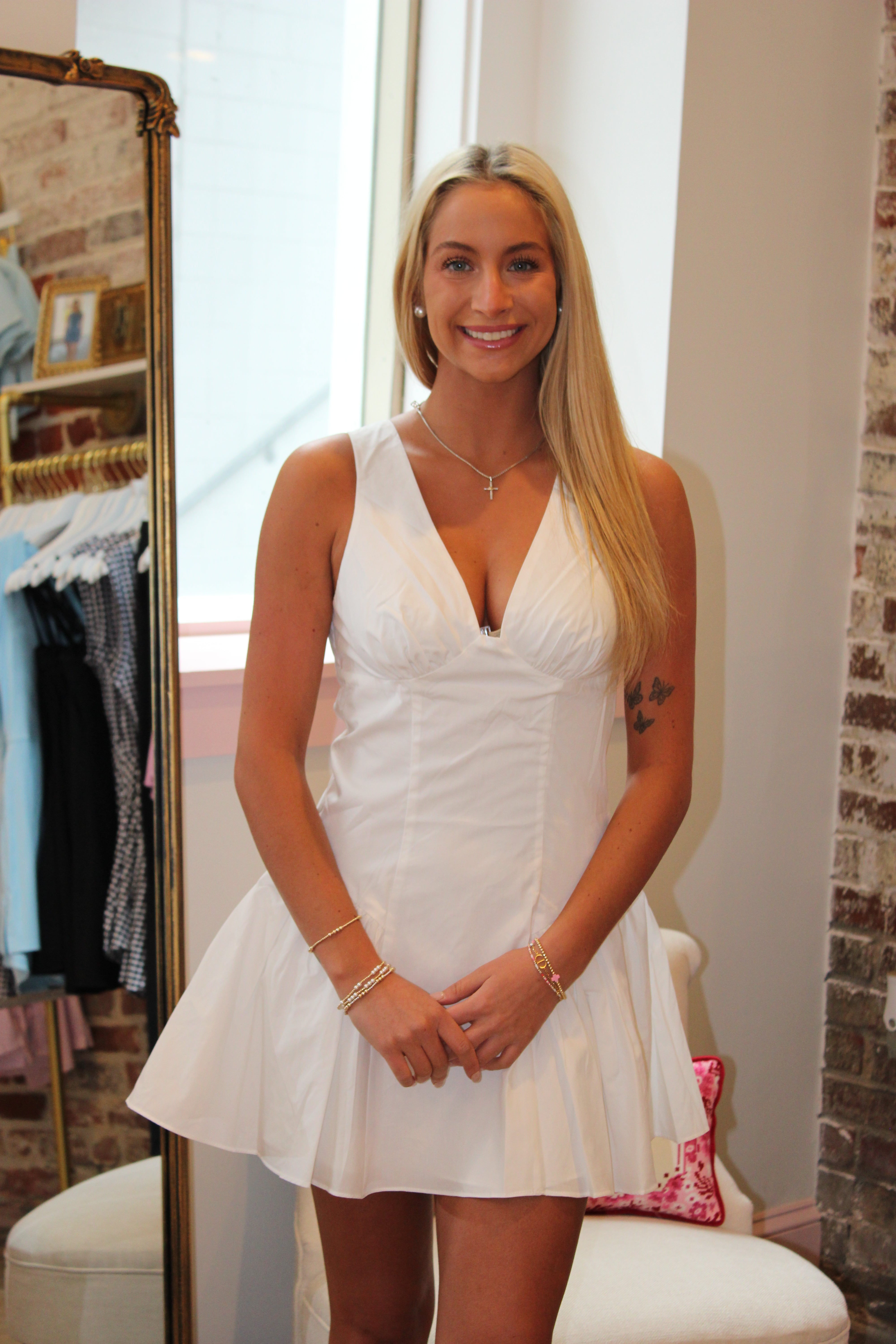 Highland Mini Dress - White