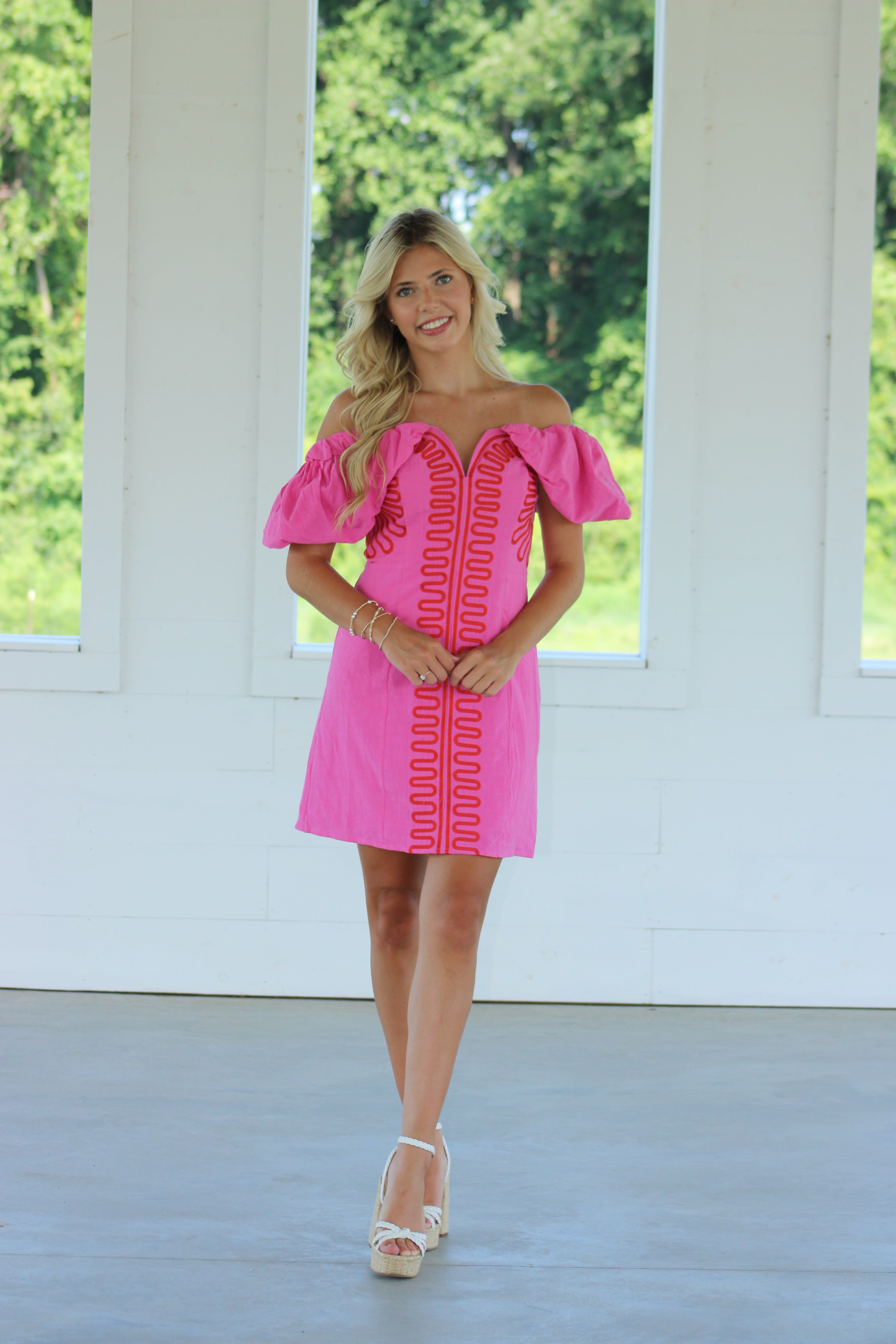 Ellie Mini Dress - Fuchsia