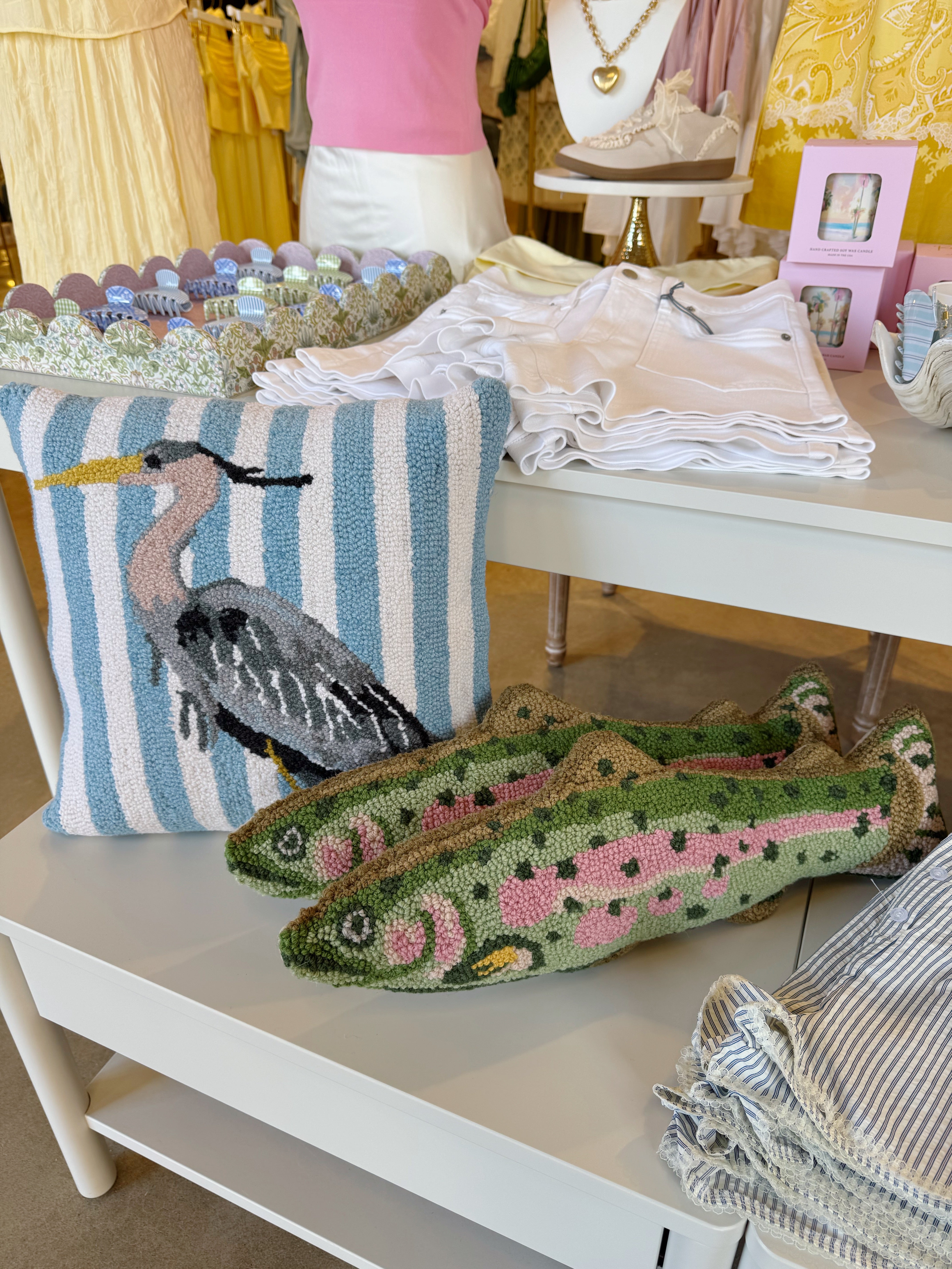 Heron Needle Point Pillow