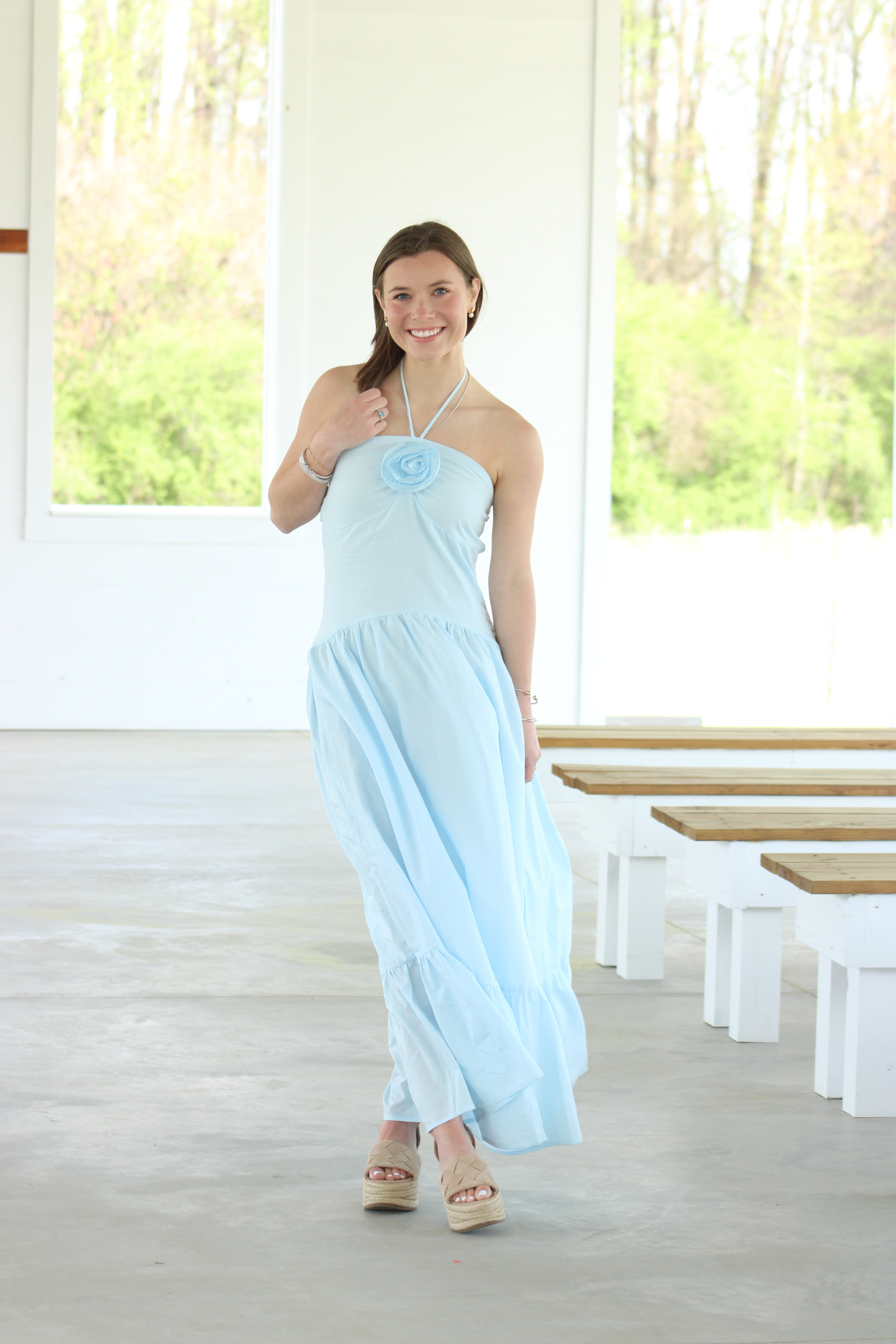 Love You Anyways Midi Dress - Aqua
