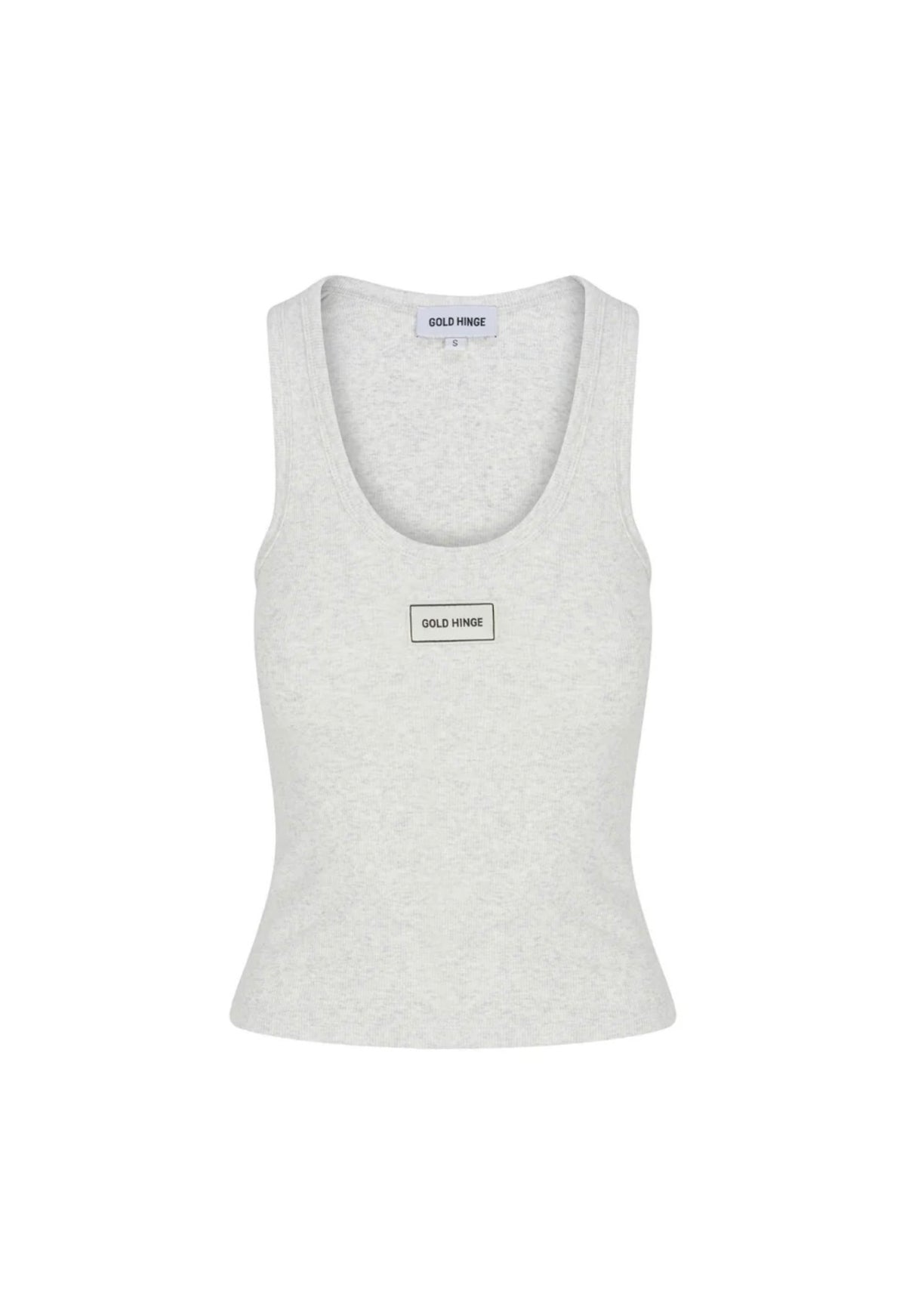 Gold Hinge Grey Ribbed Cotton Tank