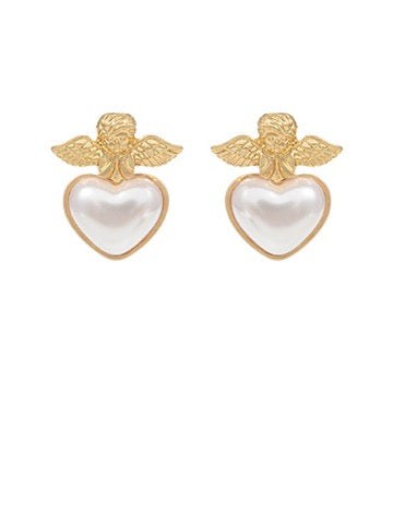 Cupid Pearl Stud Earrings