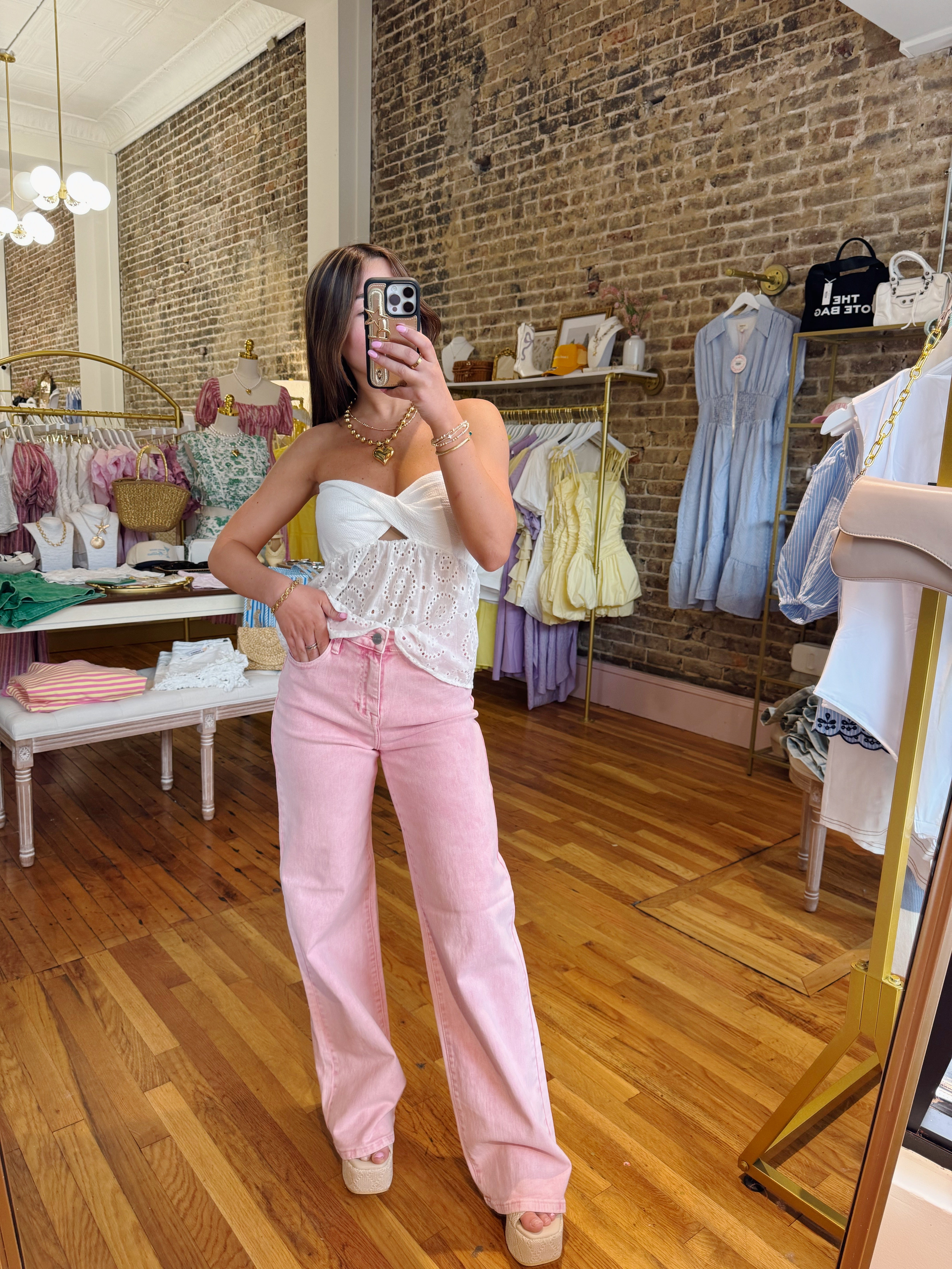 Piper Denim Jeans - Pink