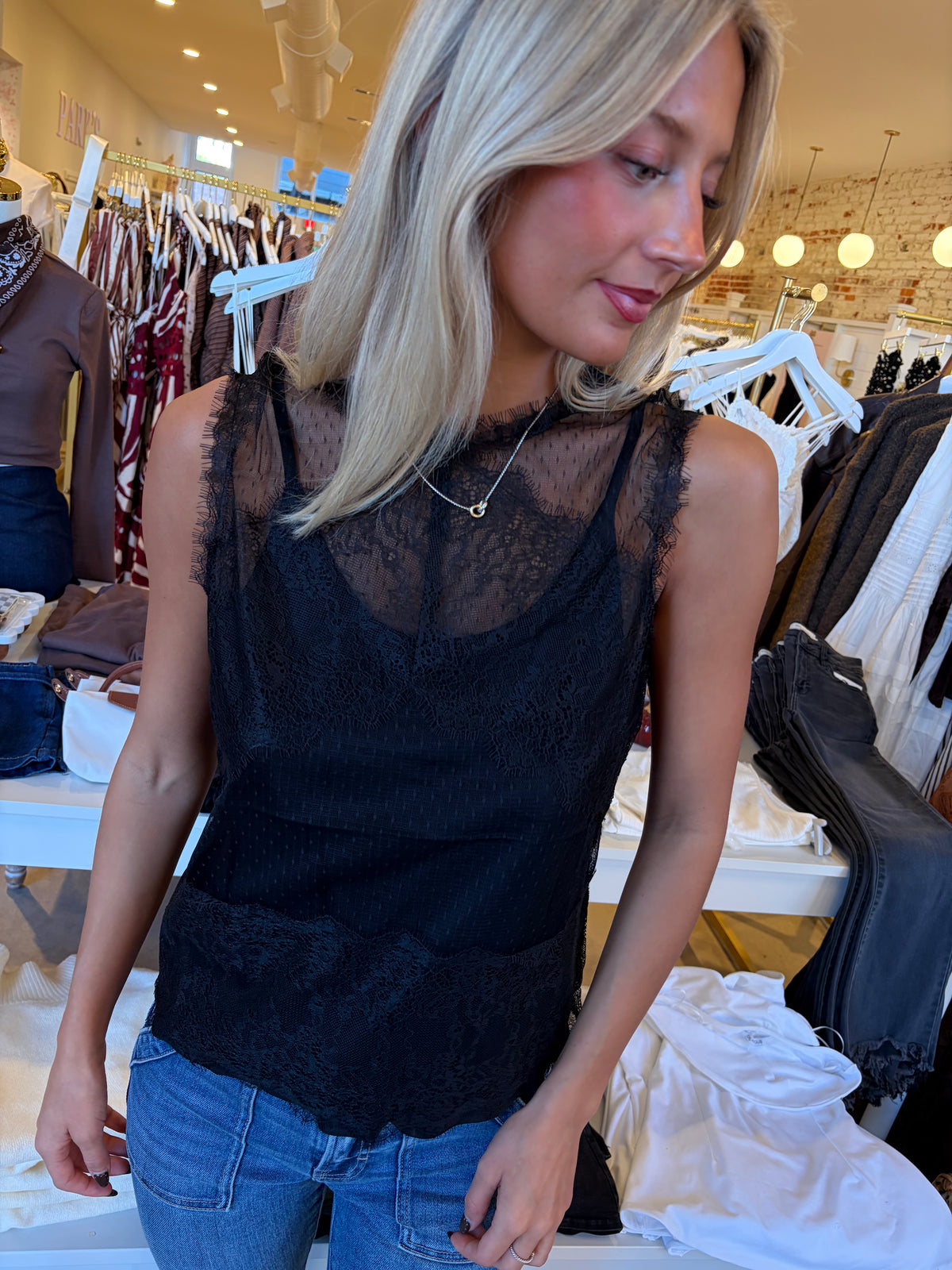 Callie Lace Top - Black