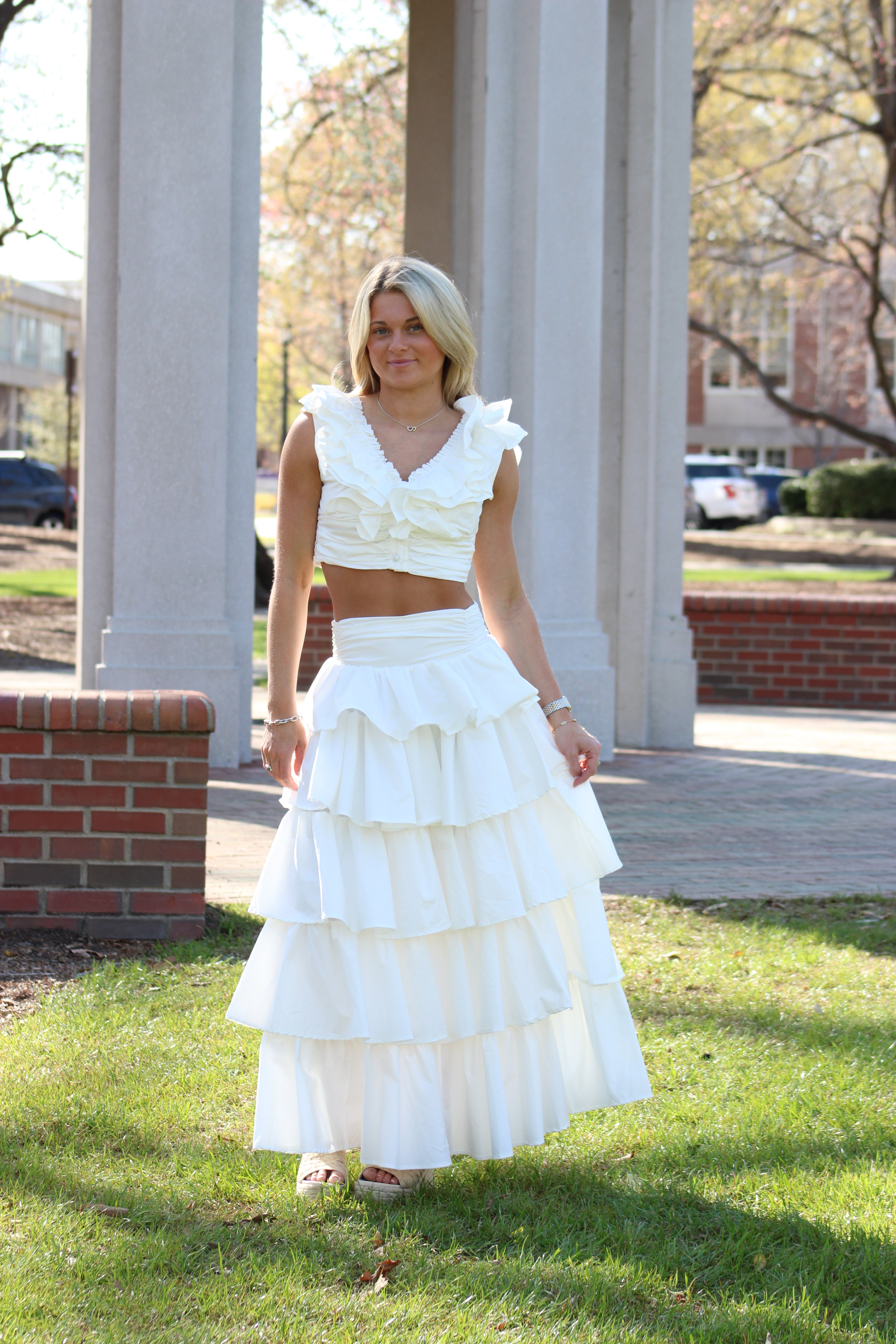 Sitting Pretty Top - White