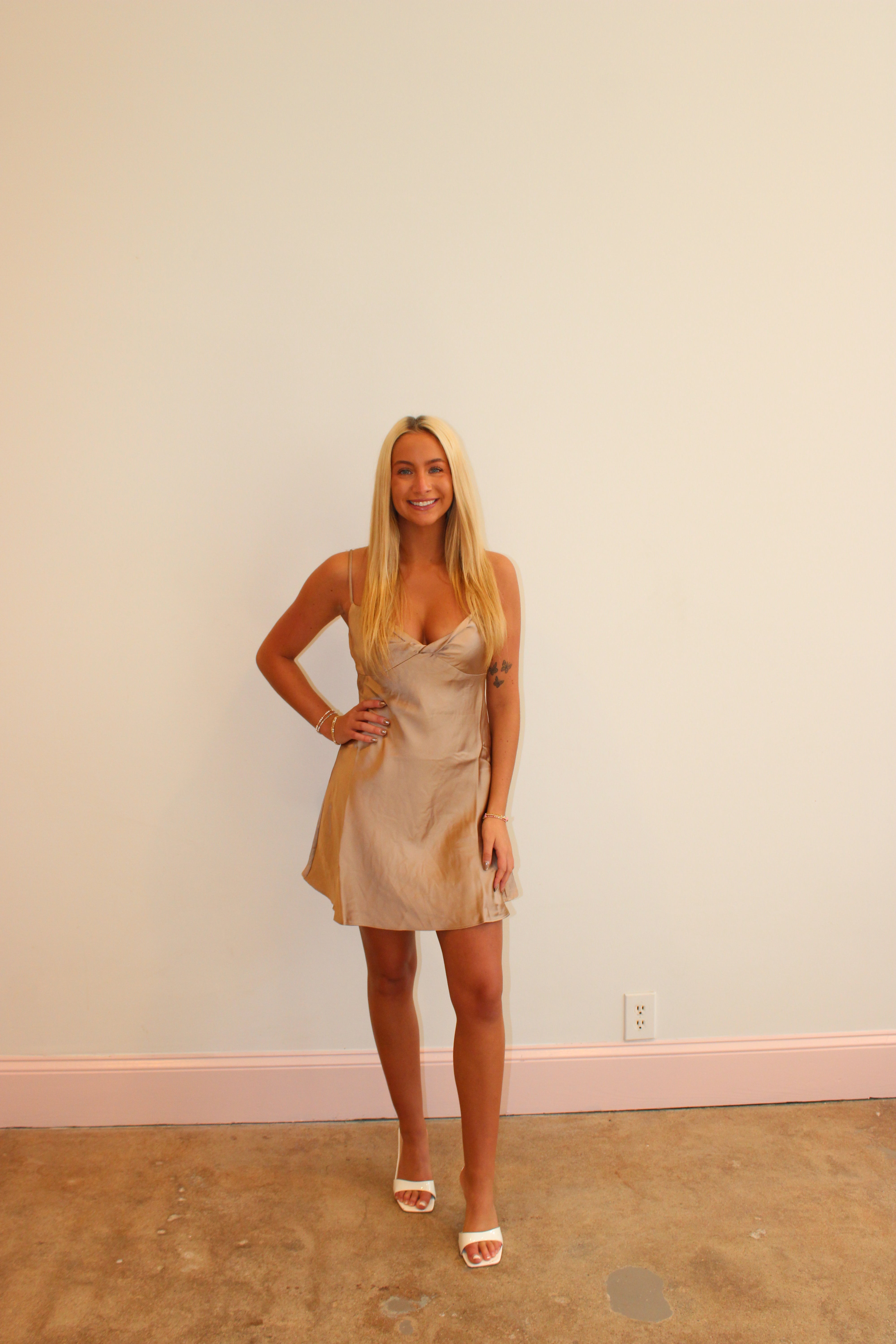 Celena Mini Dress - Dark Taupe