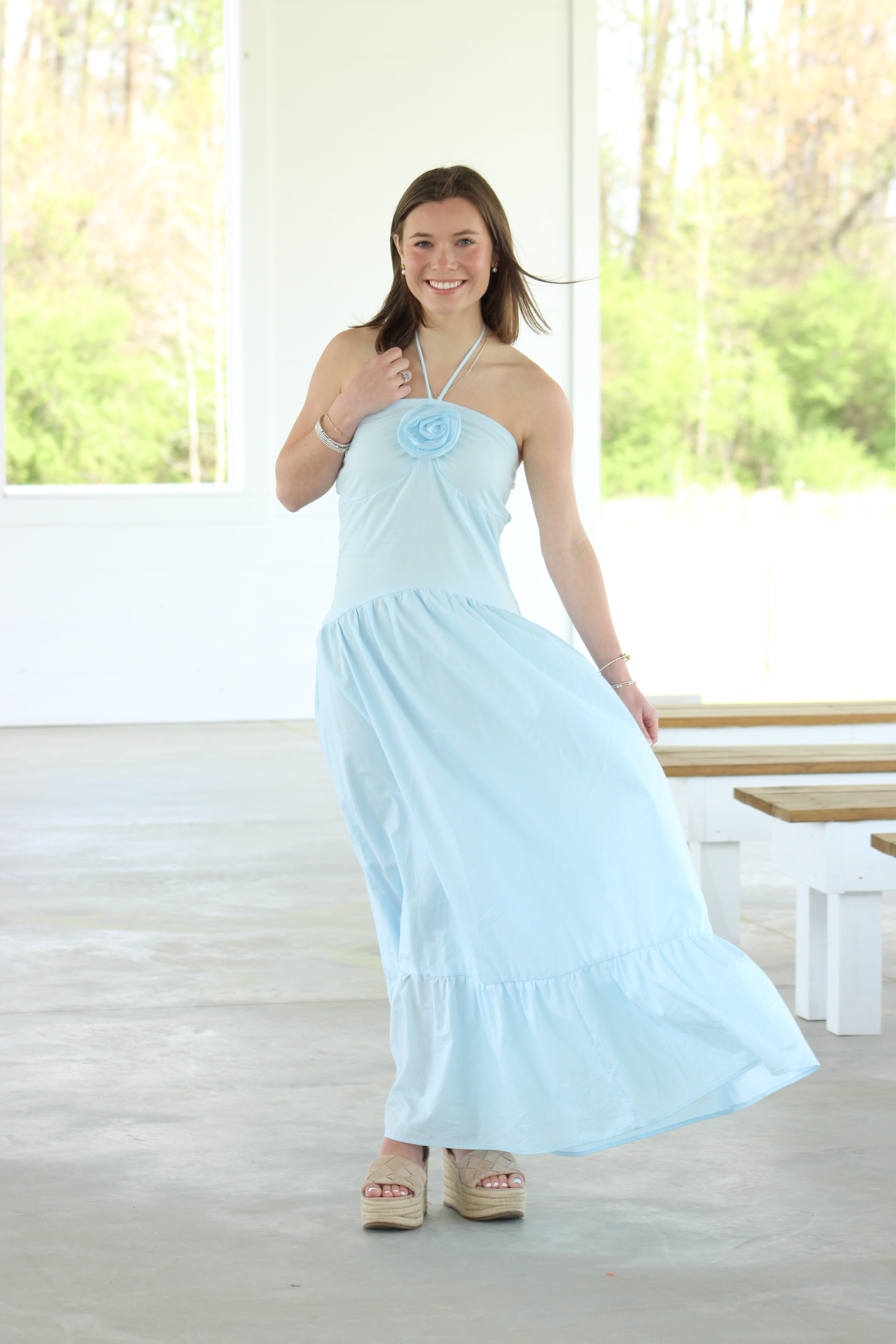Love You Anyways Midi Dress - Aqua