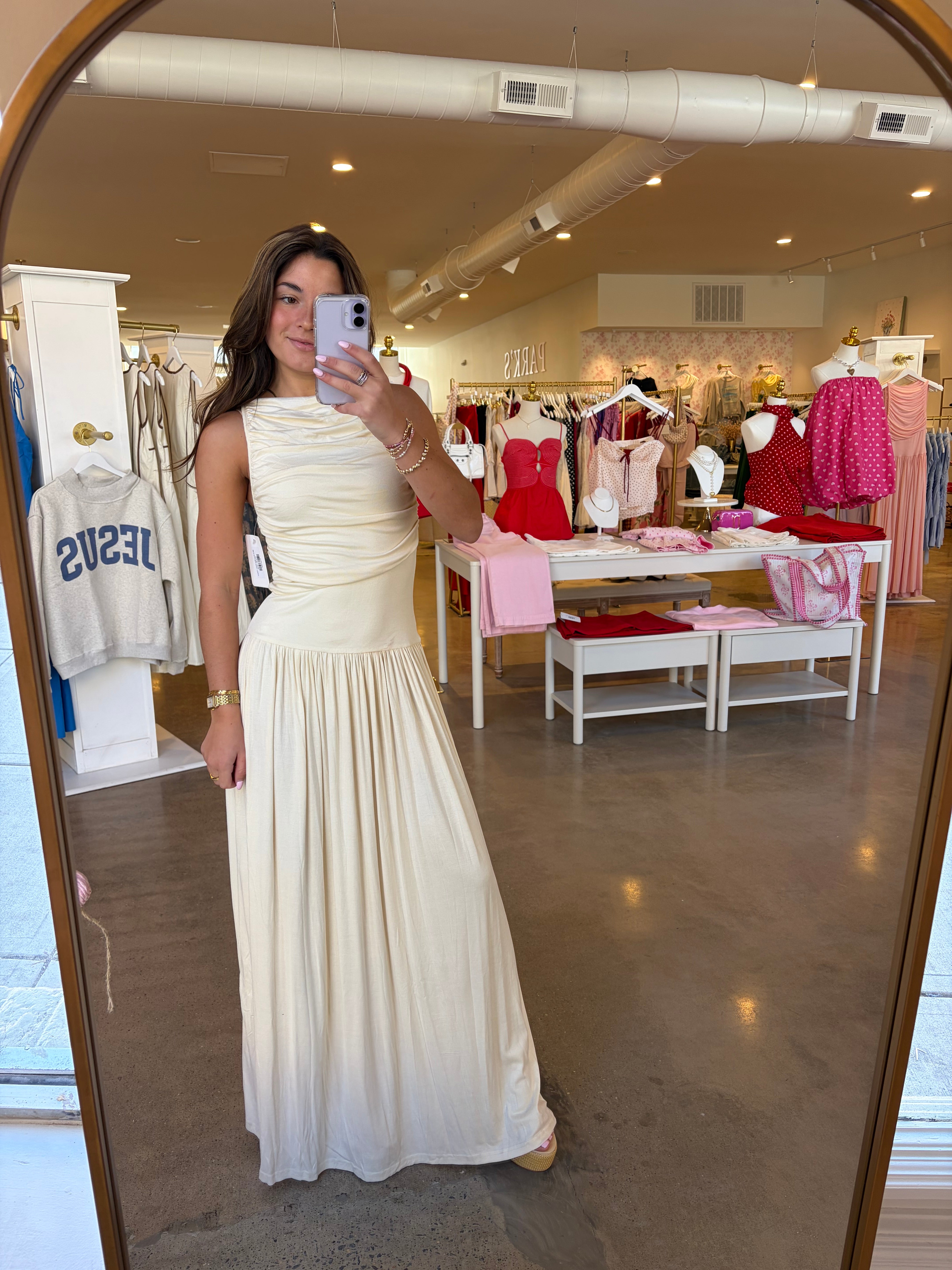 All At Once Maxi Dress - Cream