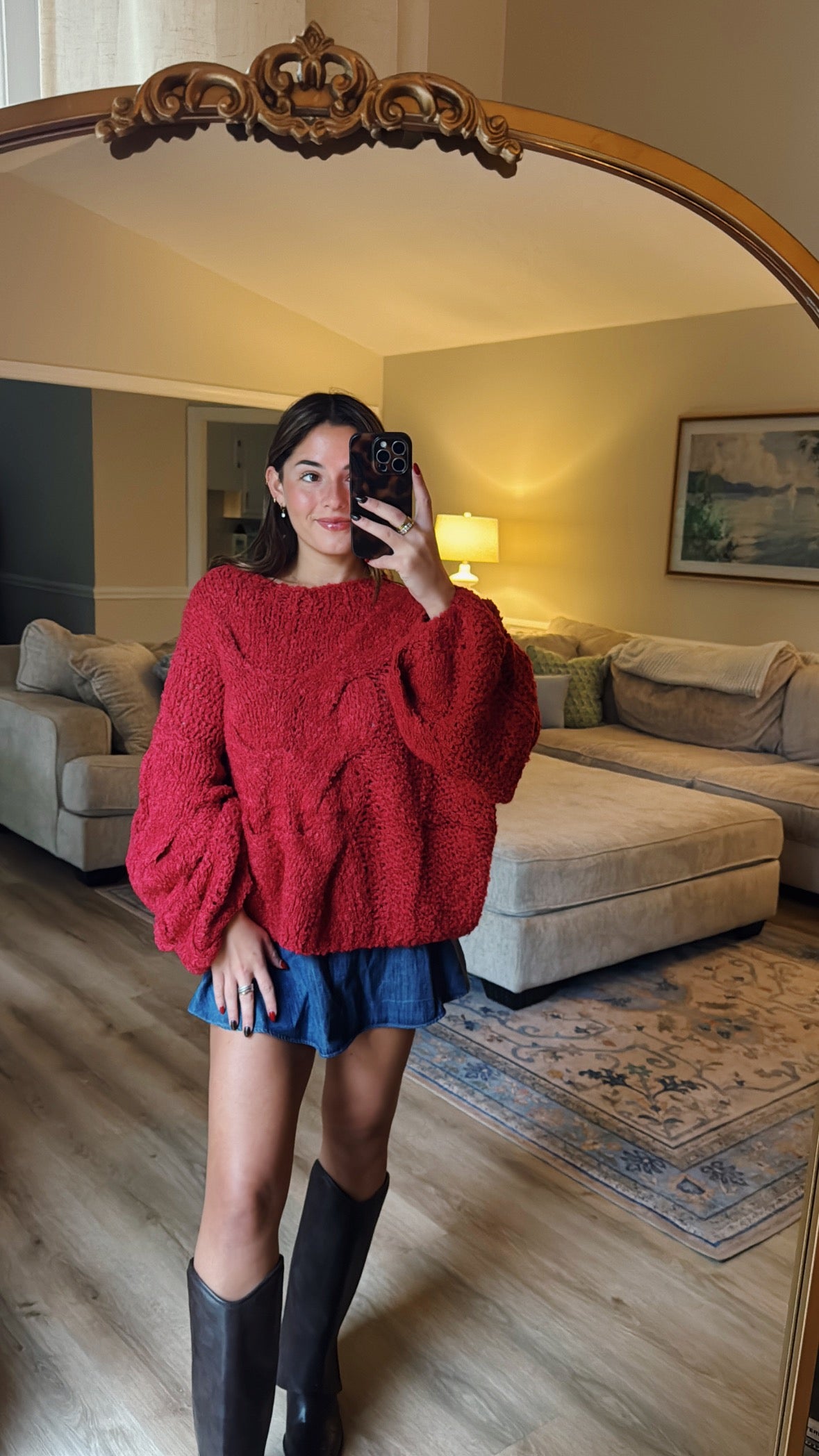 Jamie Knit Sweater - Scarlet