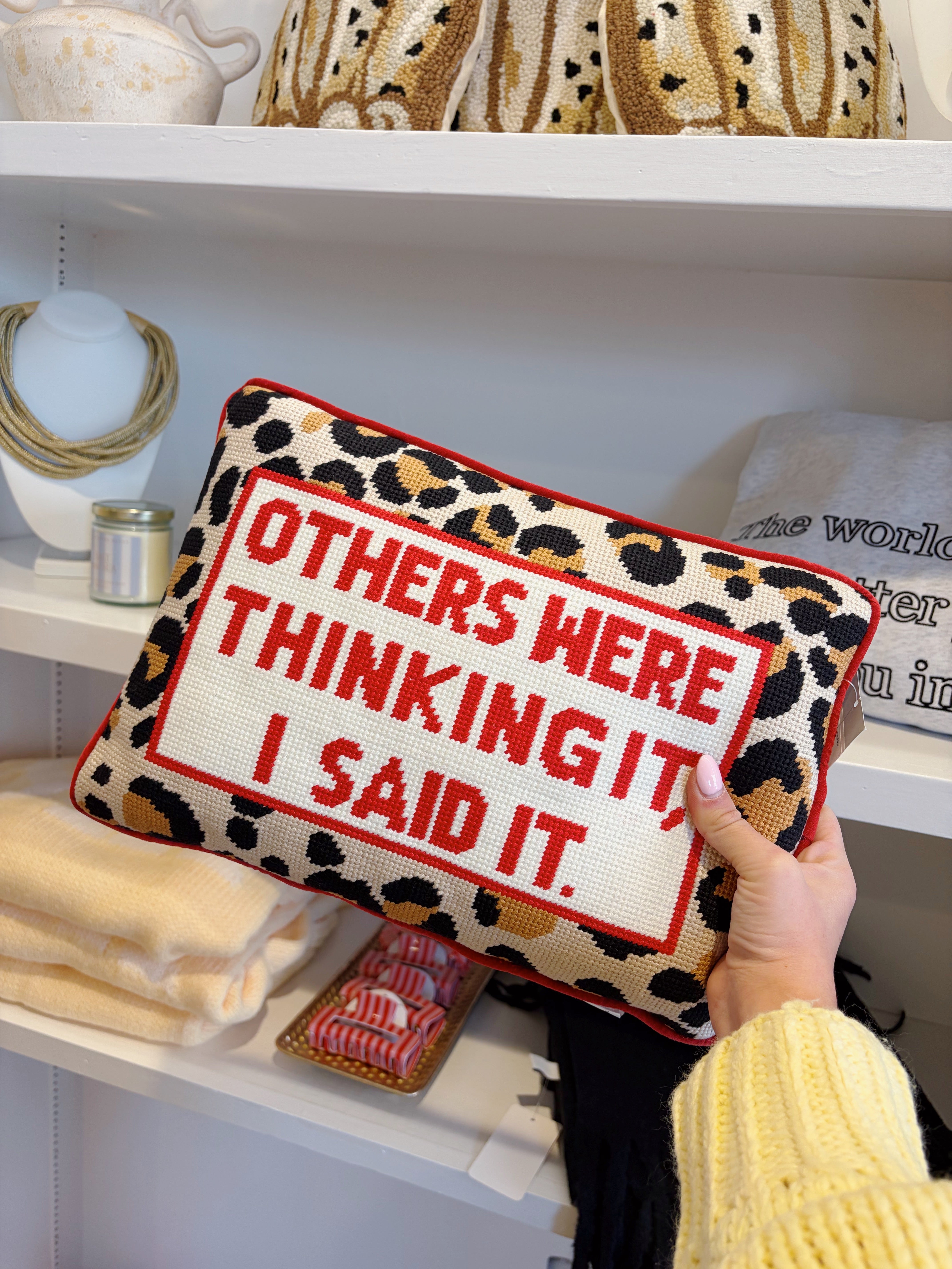 Others Were Thinking It Needle Point Pillow