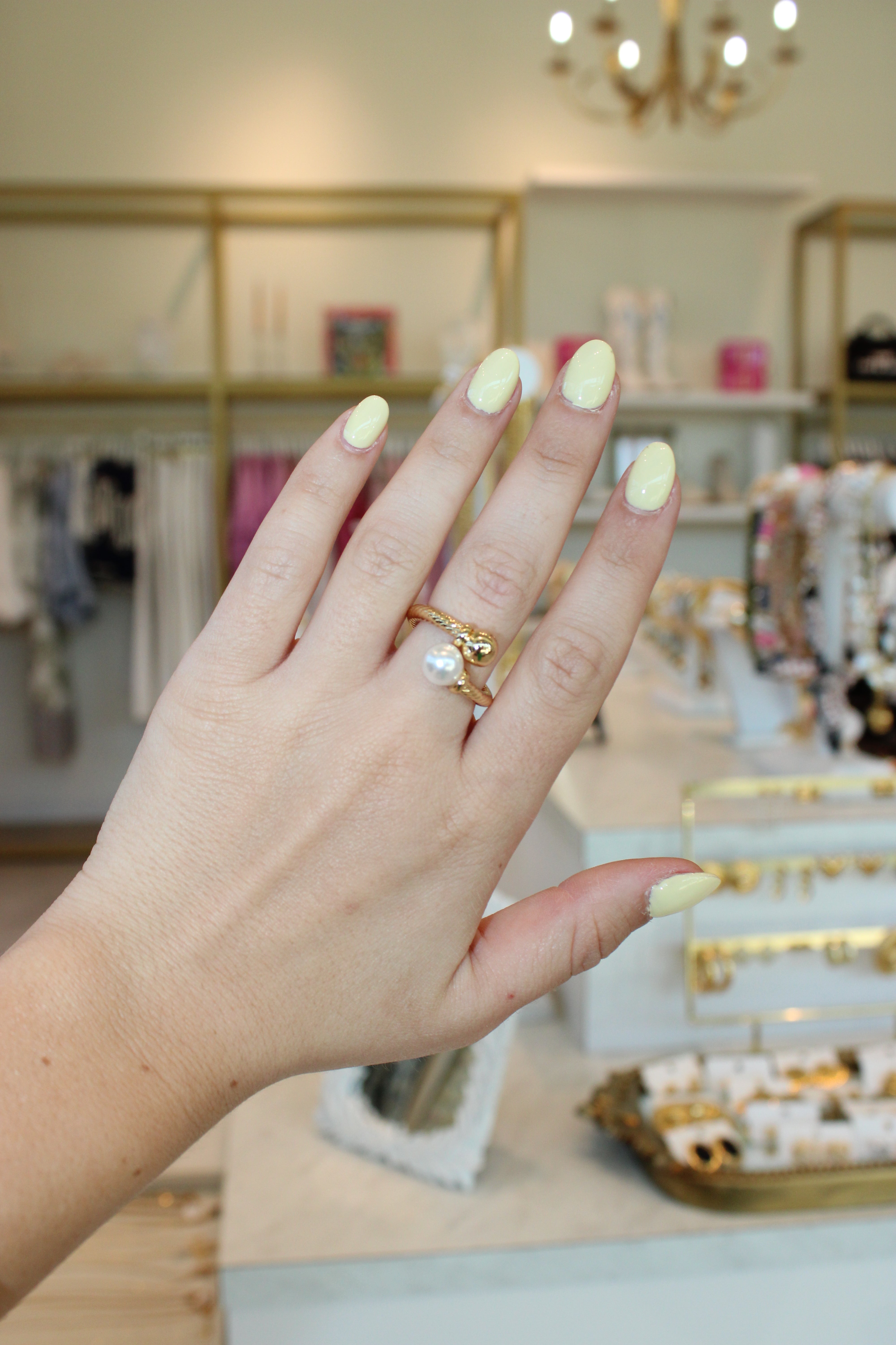Wrapped Pearl Ring - Gold