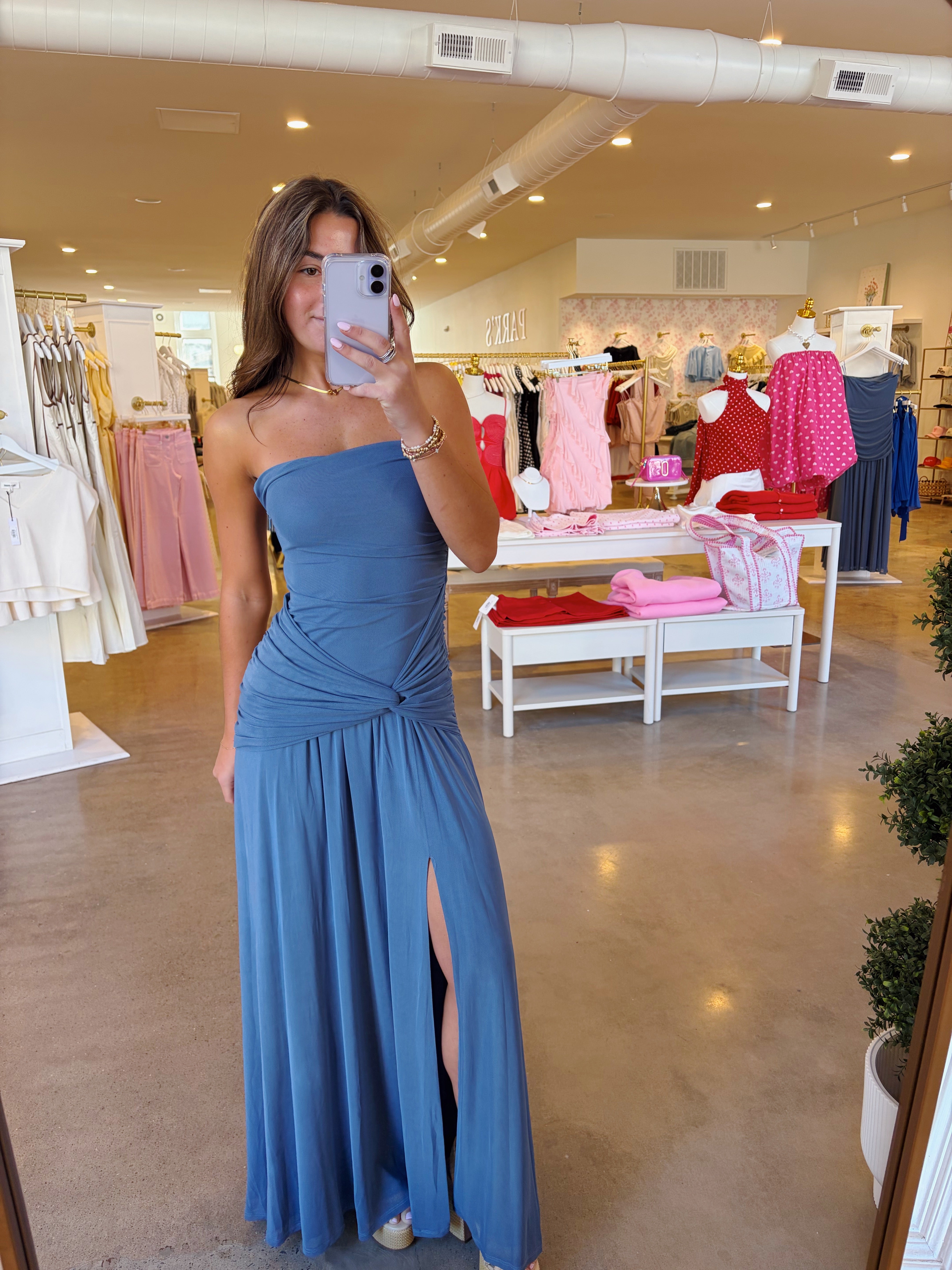 Abbott Maxi Dress - Slate Blue