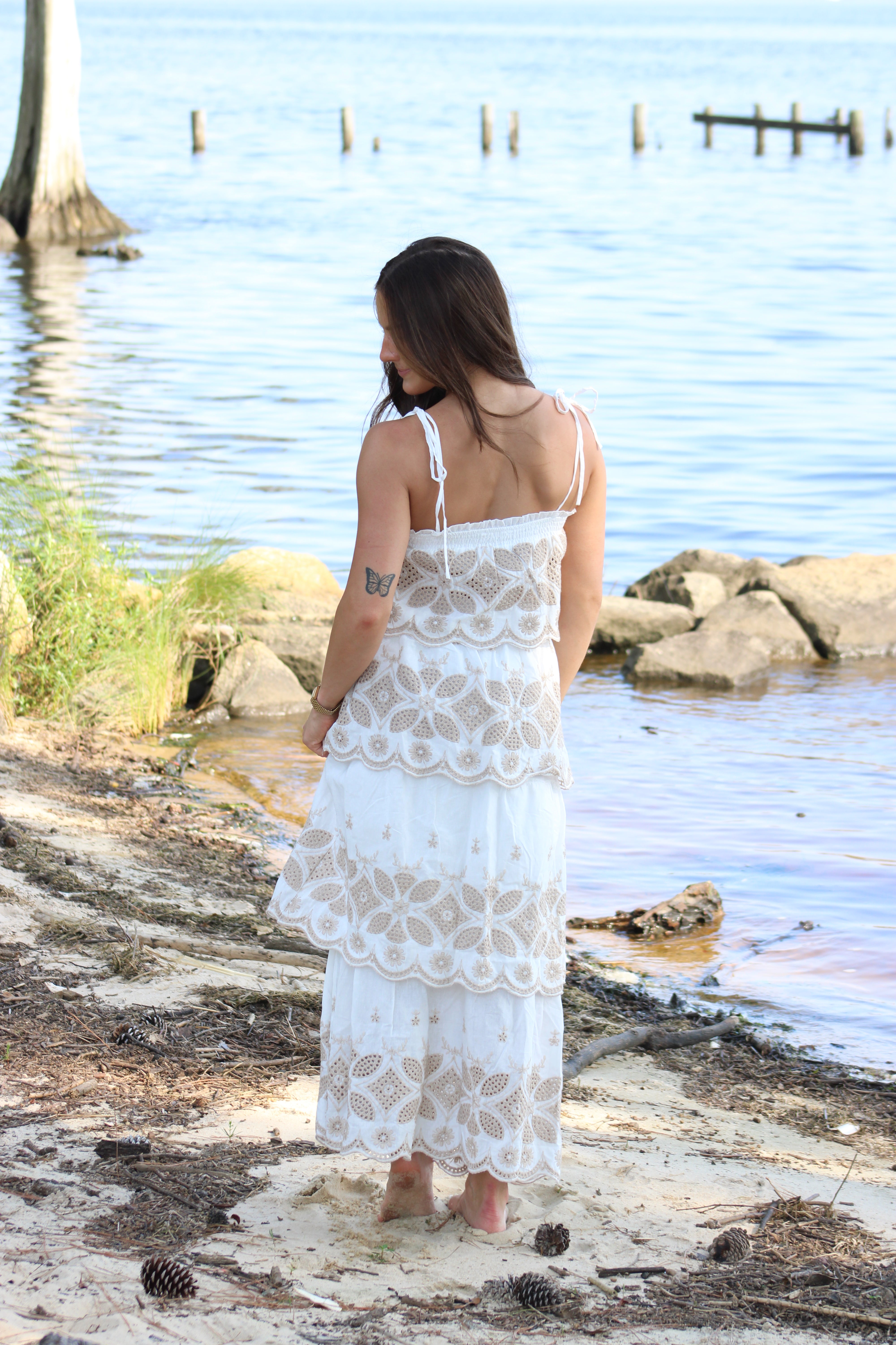 April Maxi Skirt Set - Off White