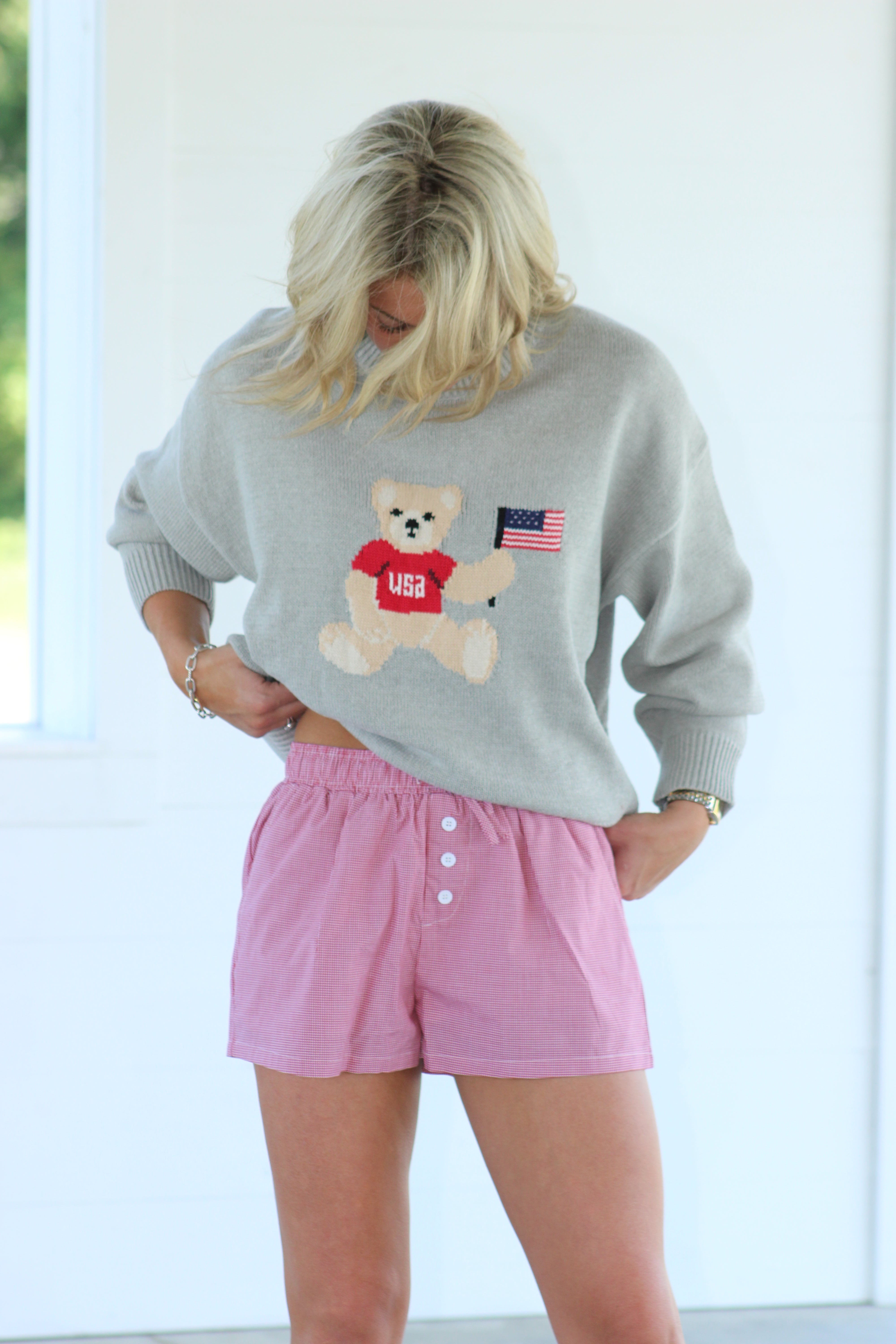 Fired Up Checkered Shorts - Red