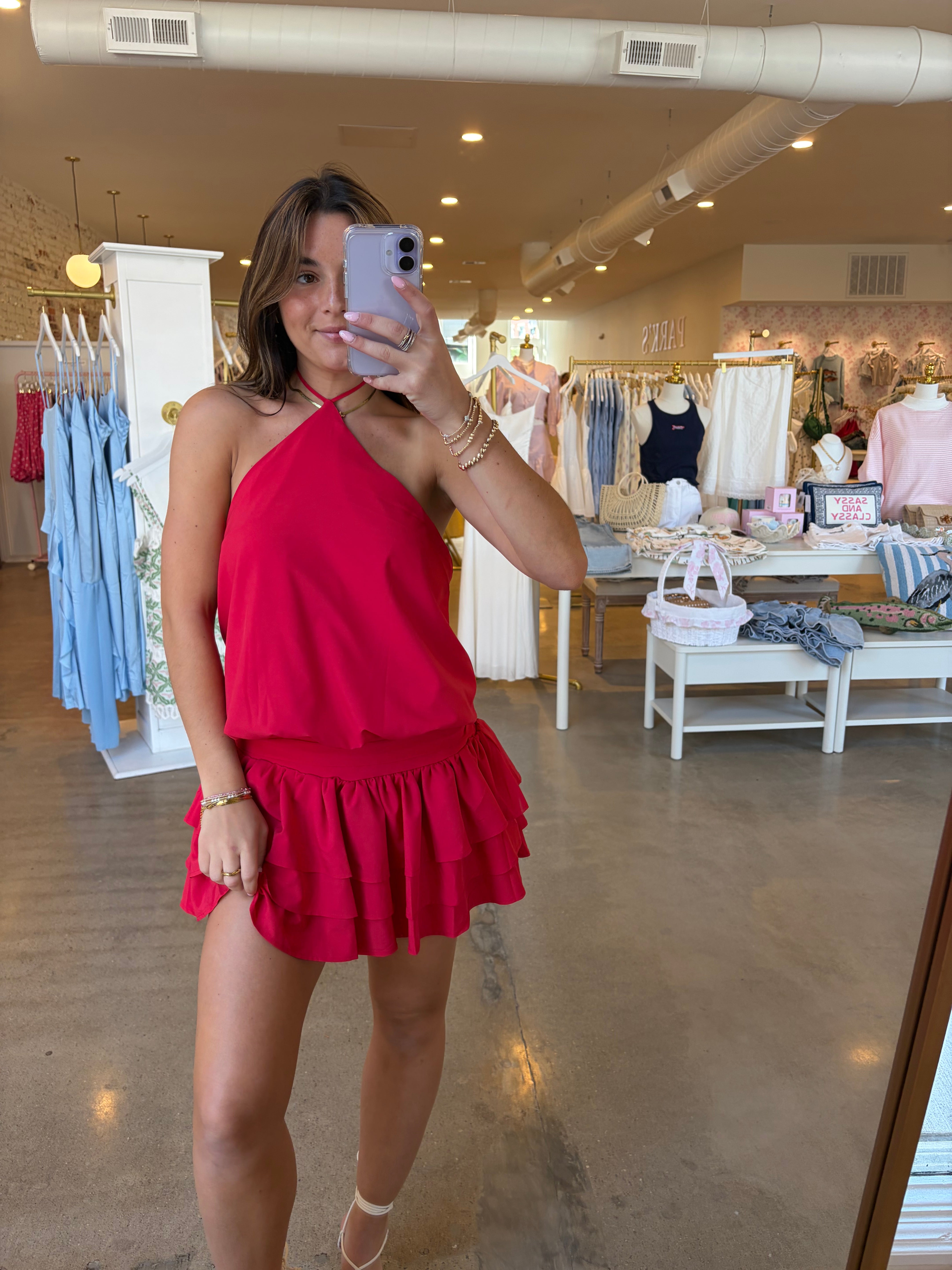Better Days Mini Dress - Red