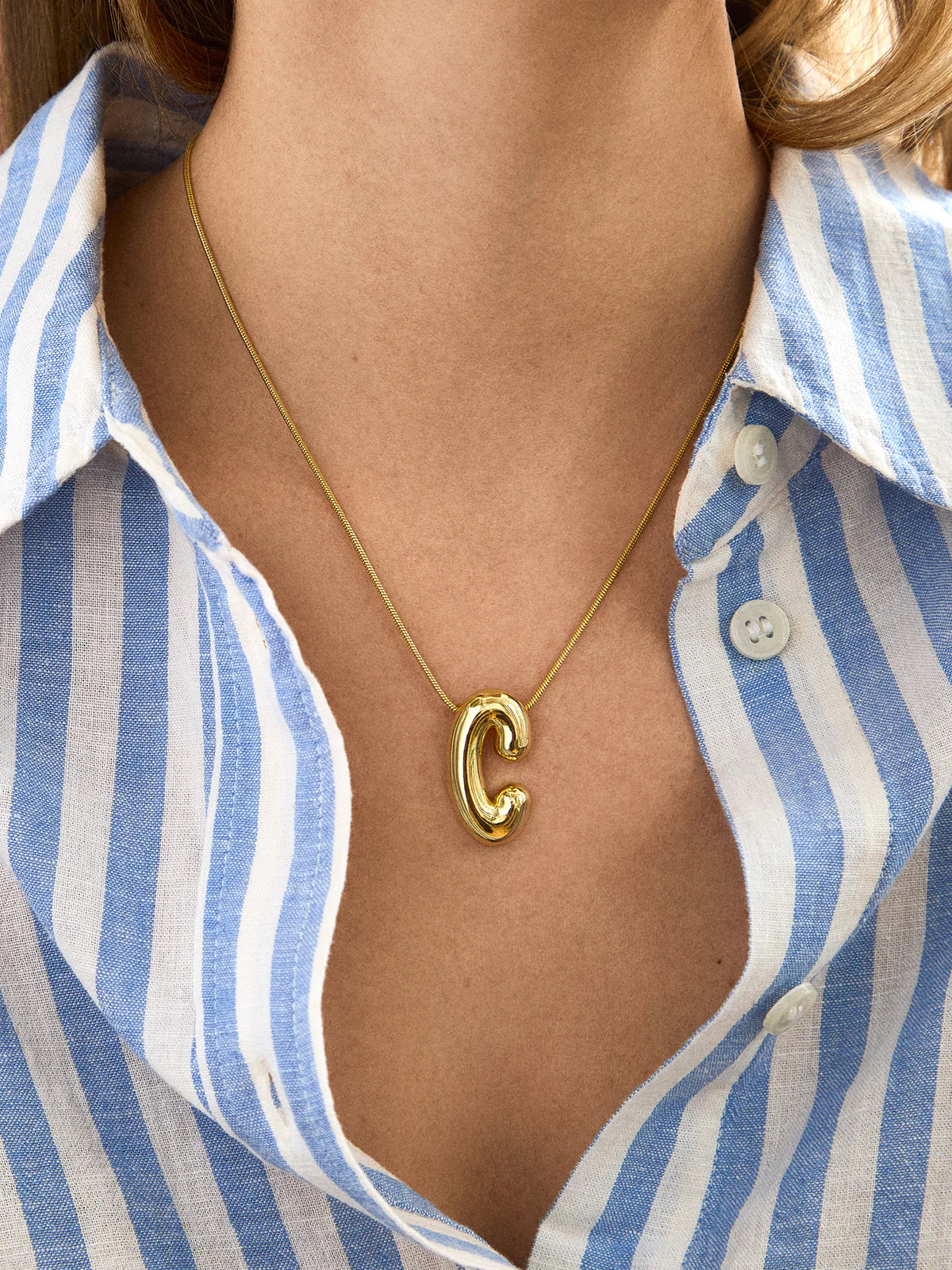 Bubble Initial Necklace