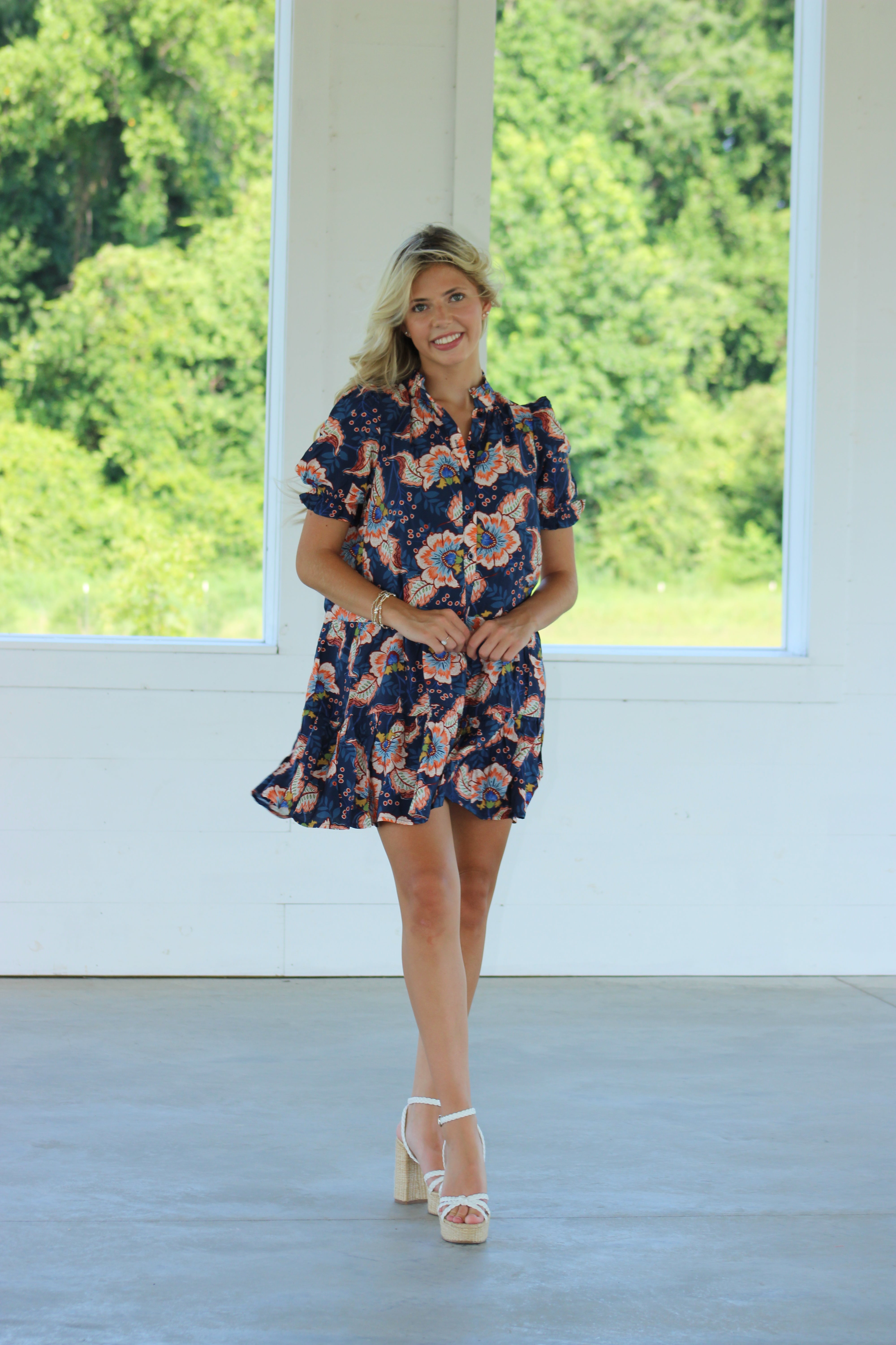 Josephine Mini Dress - Navy