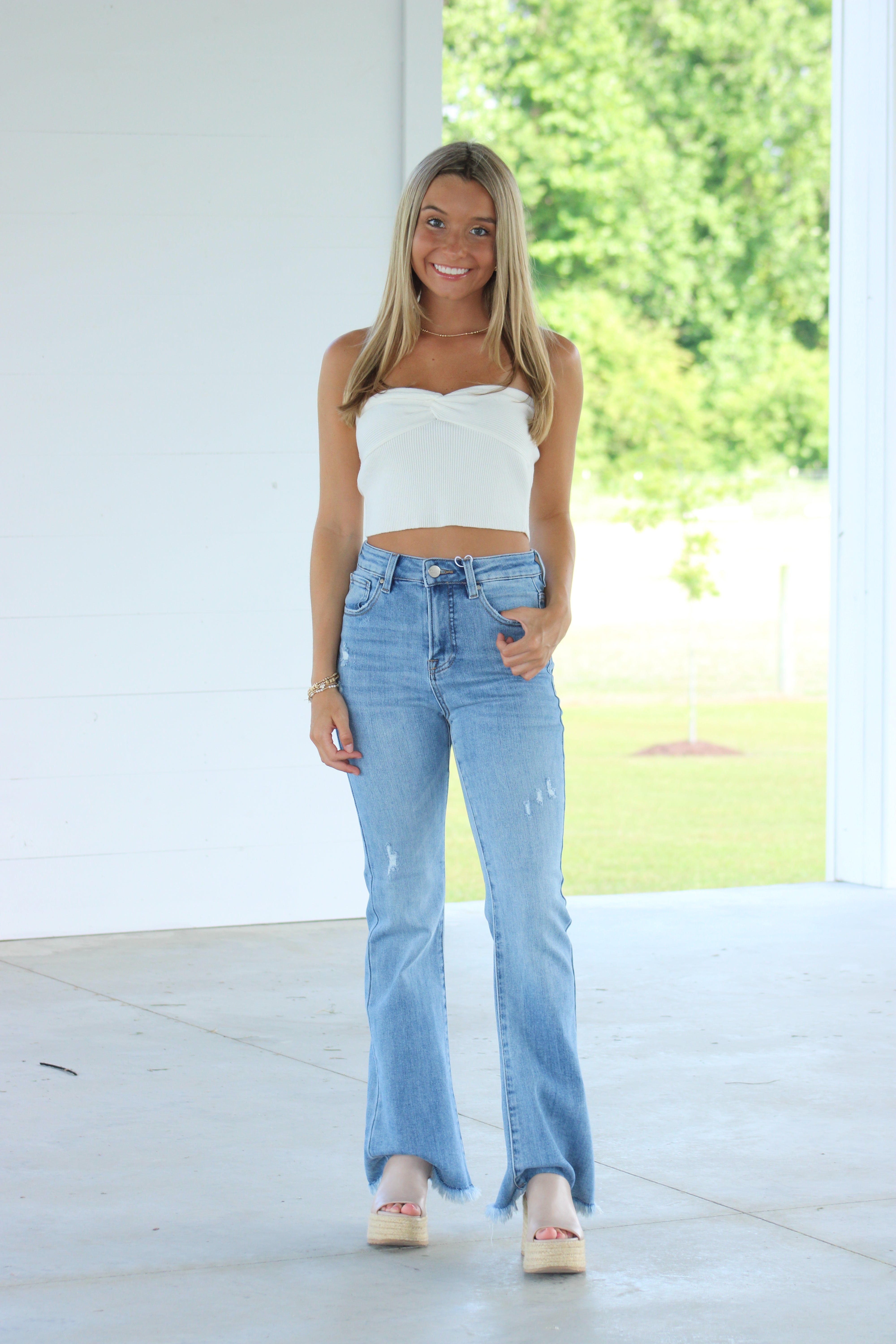 Stella Twist Top - White