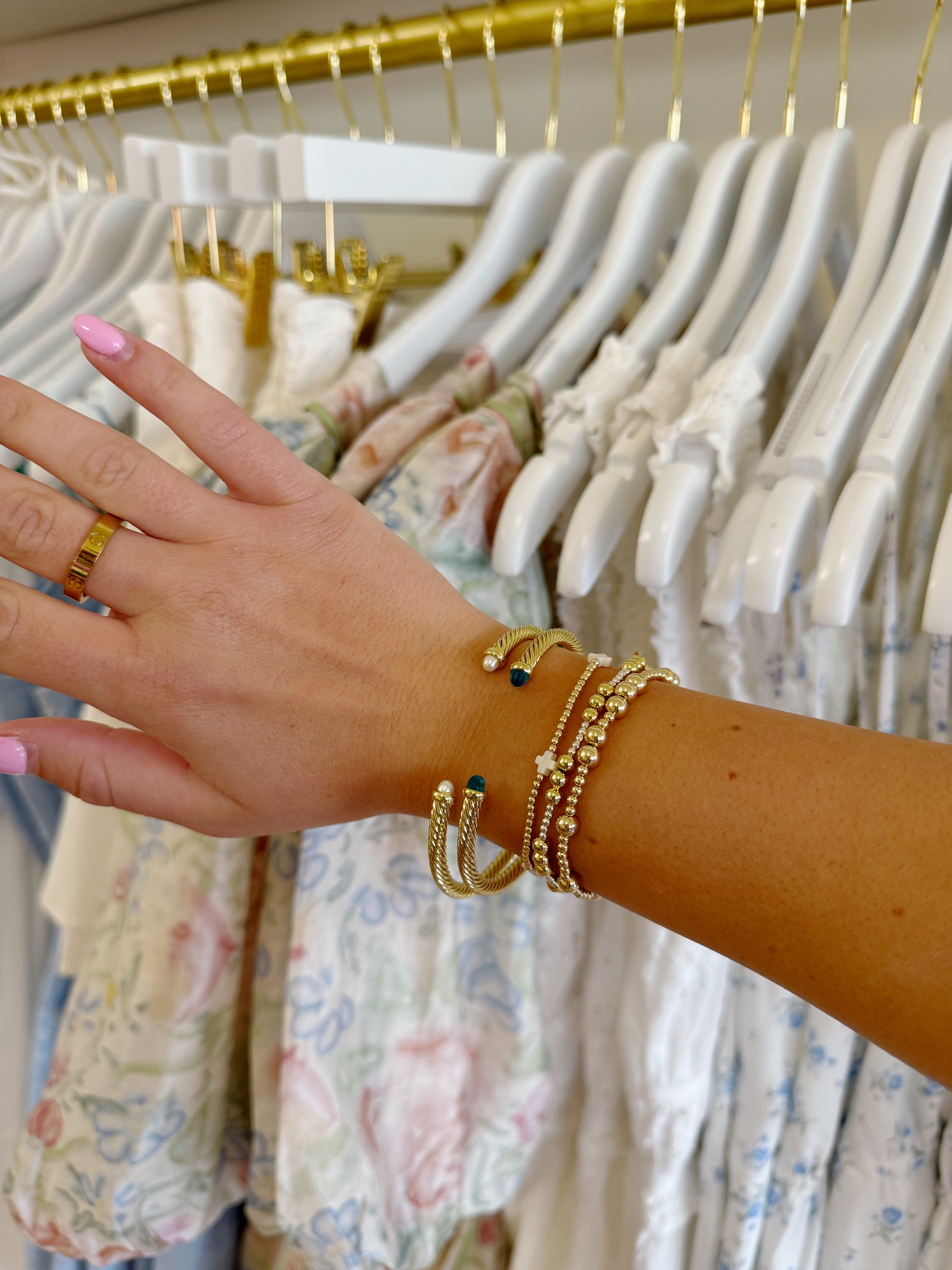 Dainty Stella Bracelet - Gold & Blue
