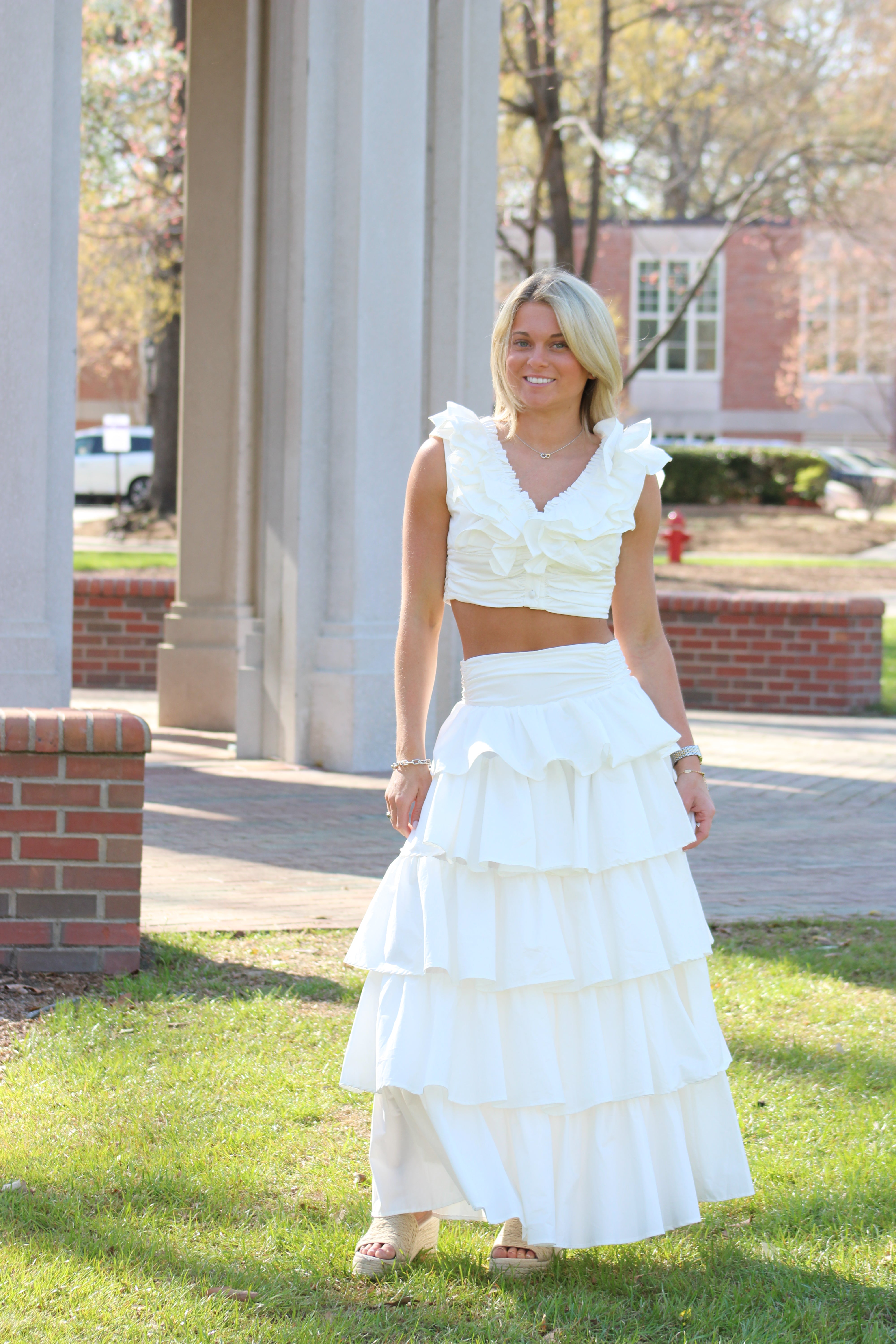 Sitting Pretty Top - White