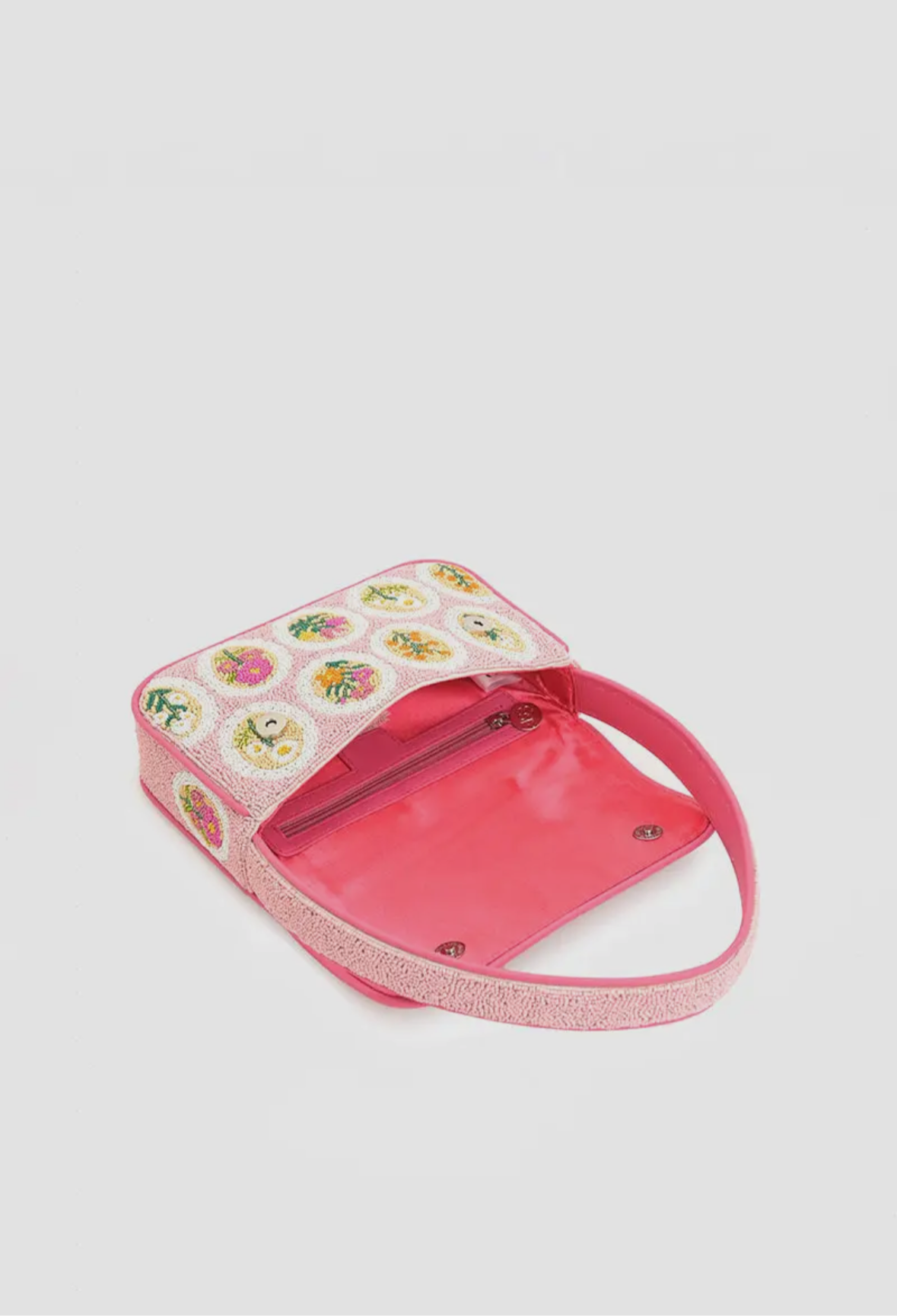 Blooming Medallions Beaded Shoulder Bag