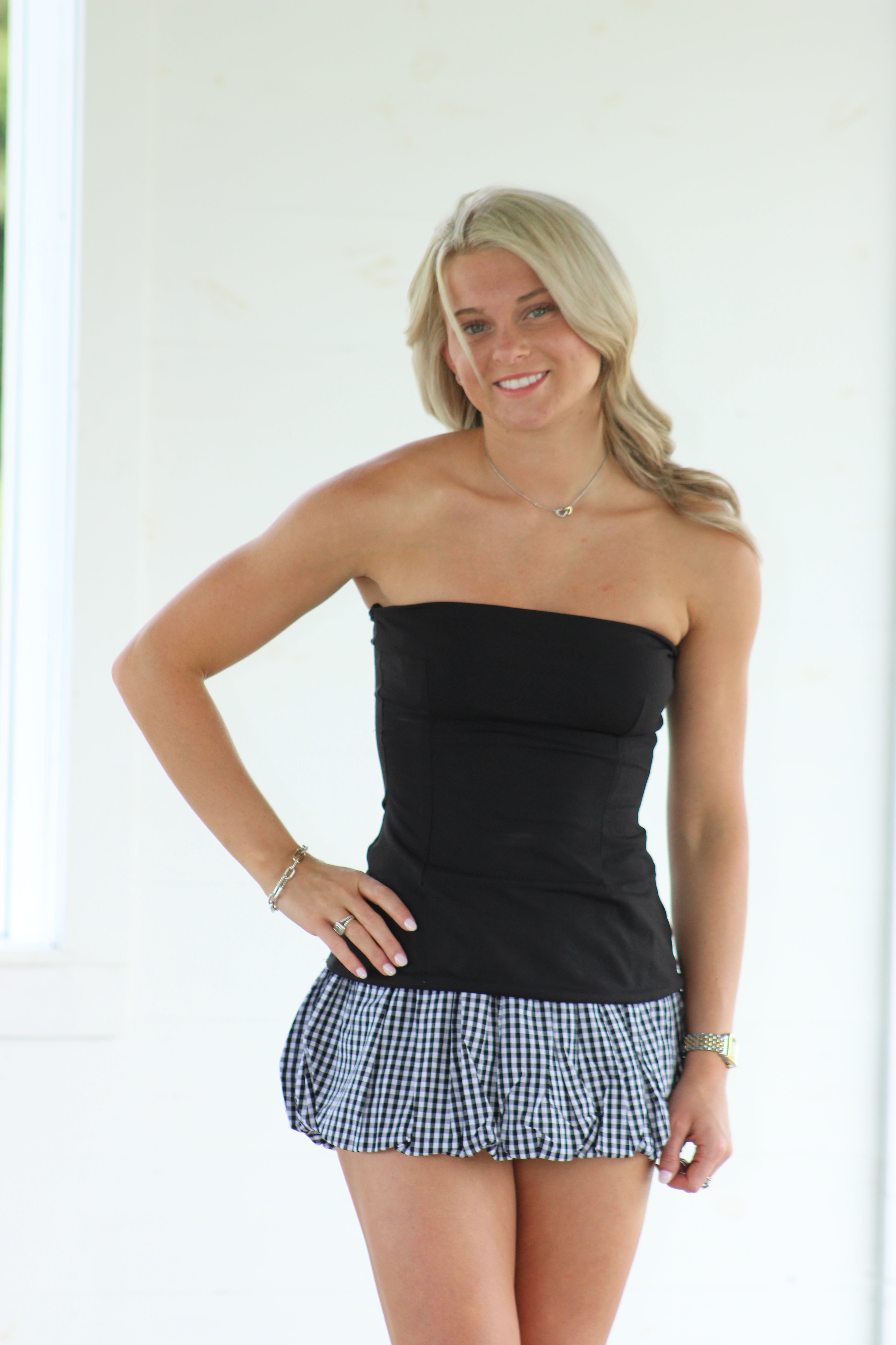 Tailgate Classic Skort - Black White Checkered