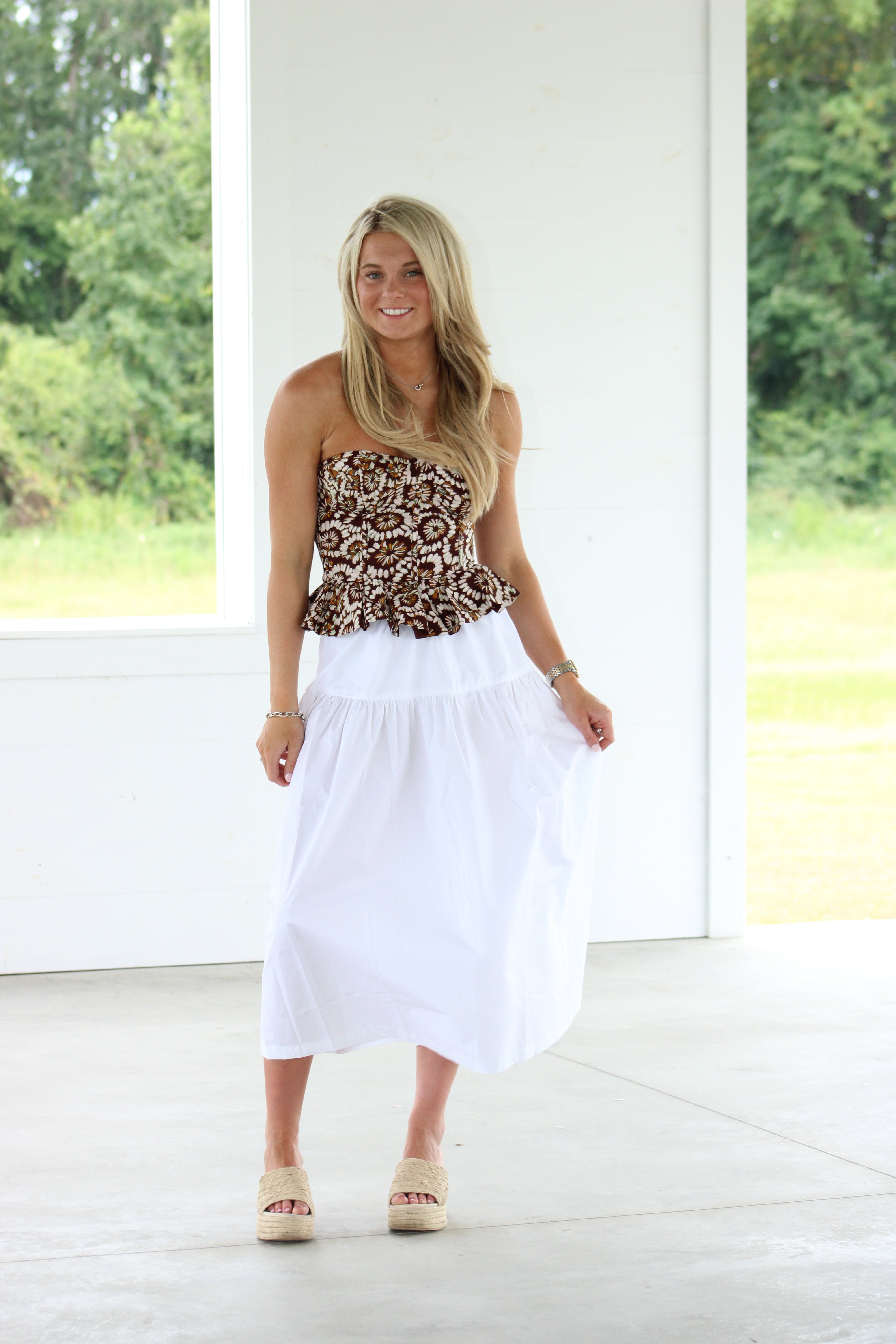 Flirt Alert Top - Brown Floral