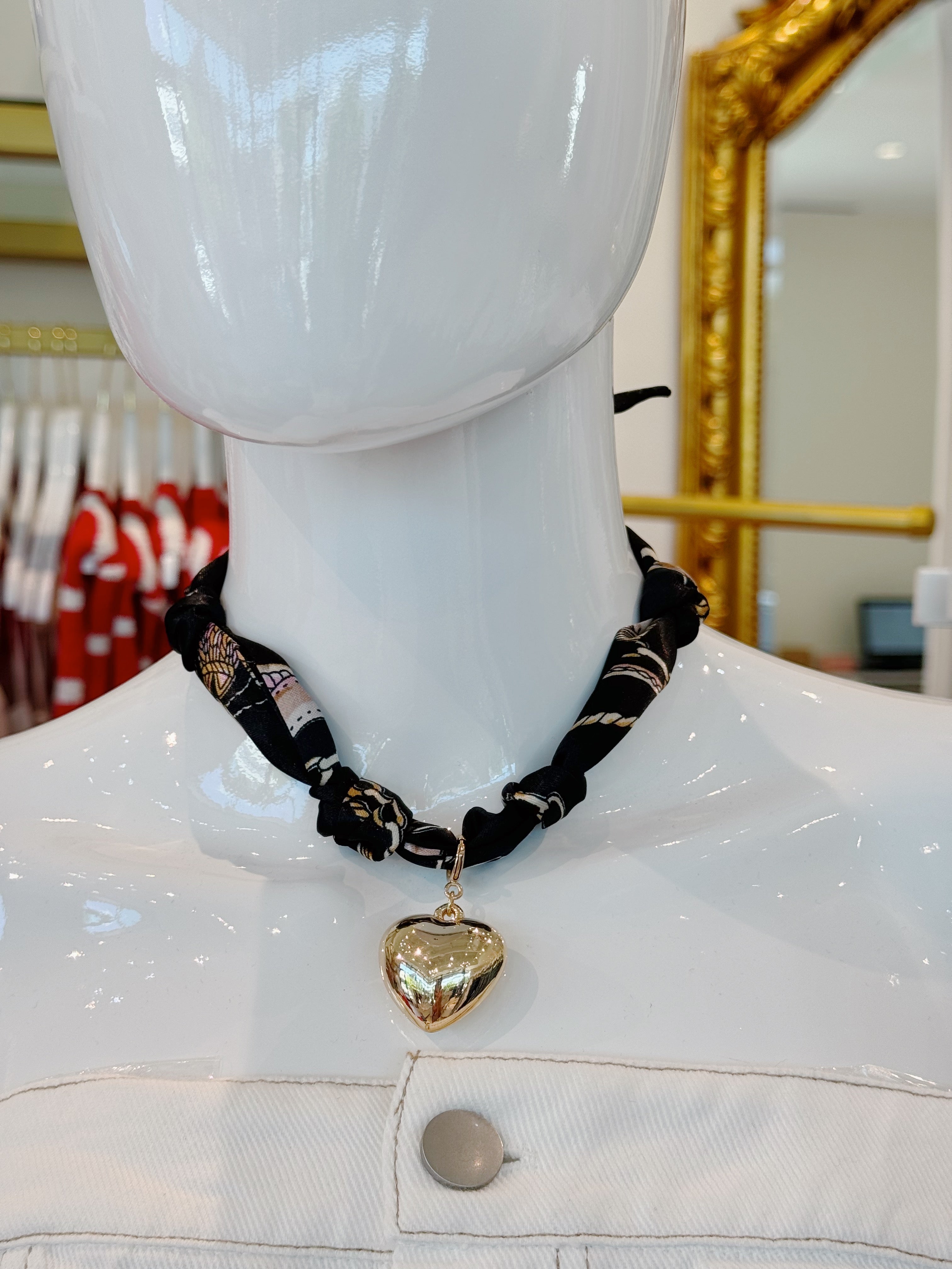 Serenity Scarf Heart Necklace