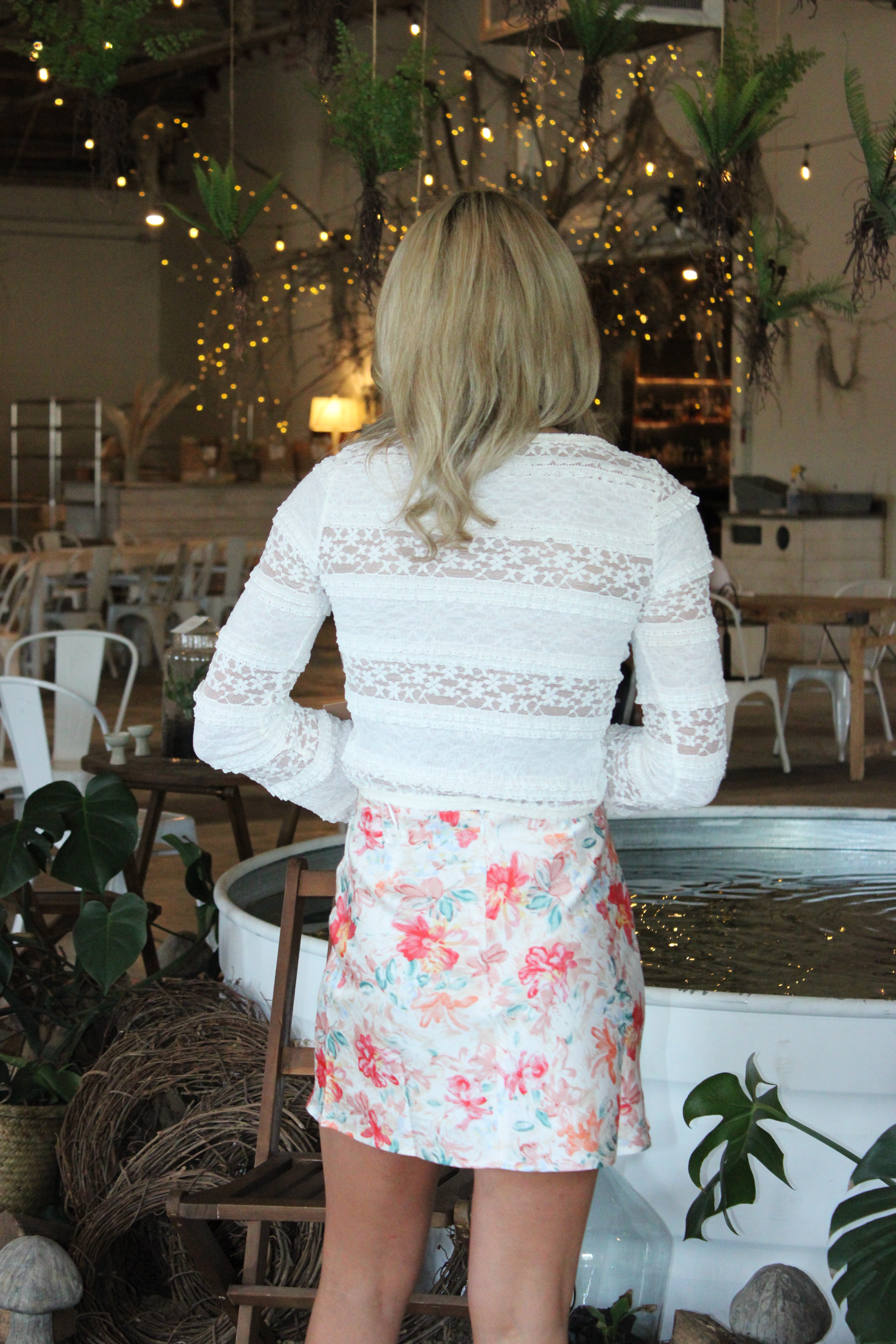 Flower Power Mini Satin Skirt - Pink