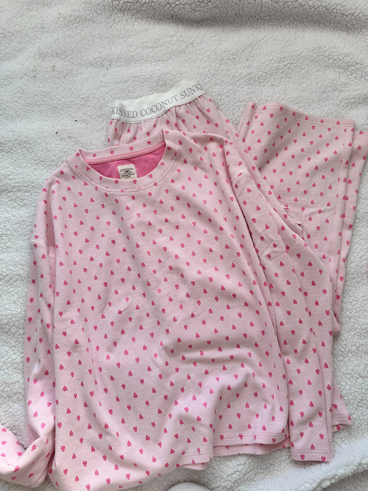 Heart To Heart Pajama Top - Pink
