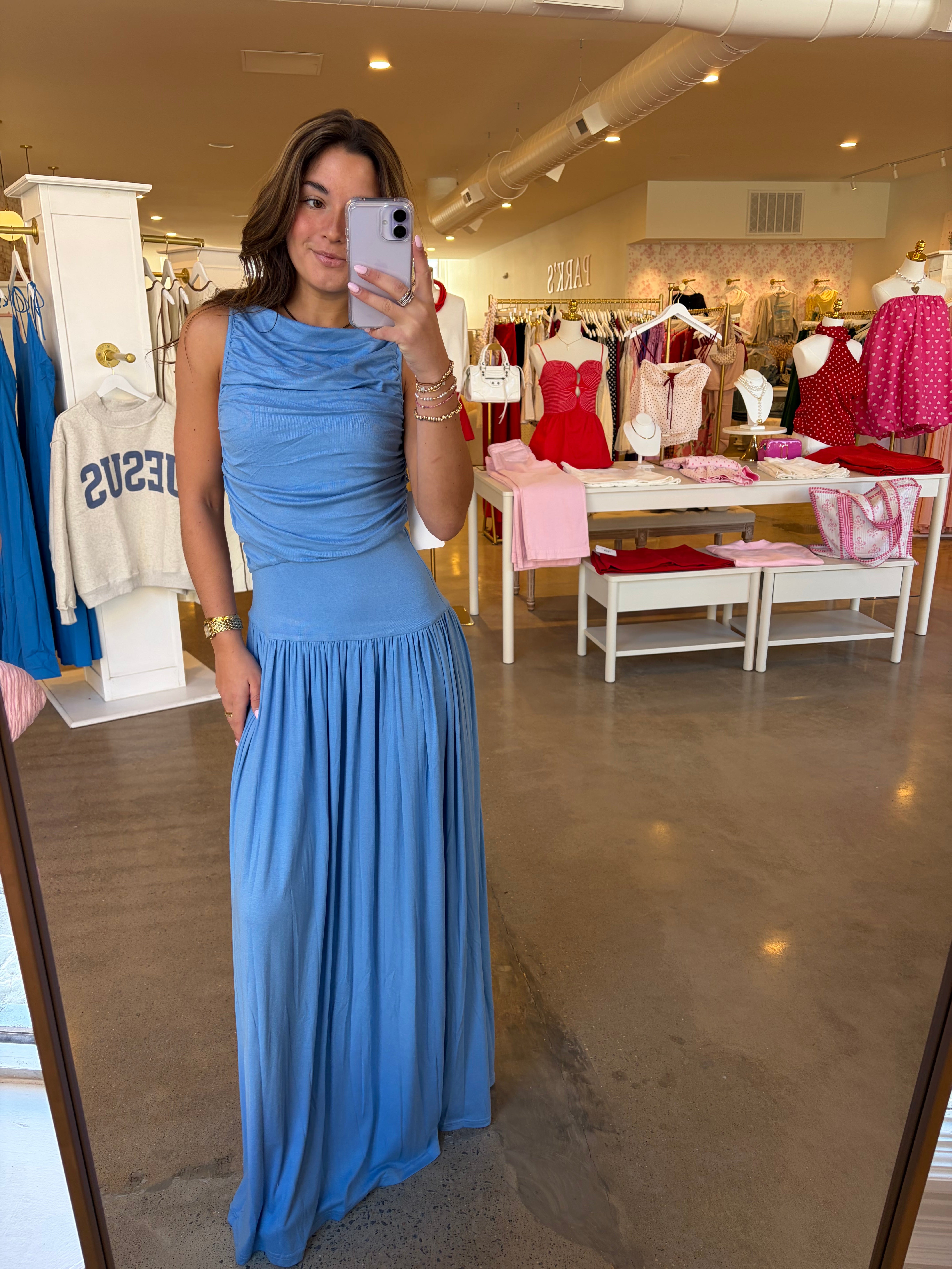 All At Once Maxi Dress - Blue