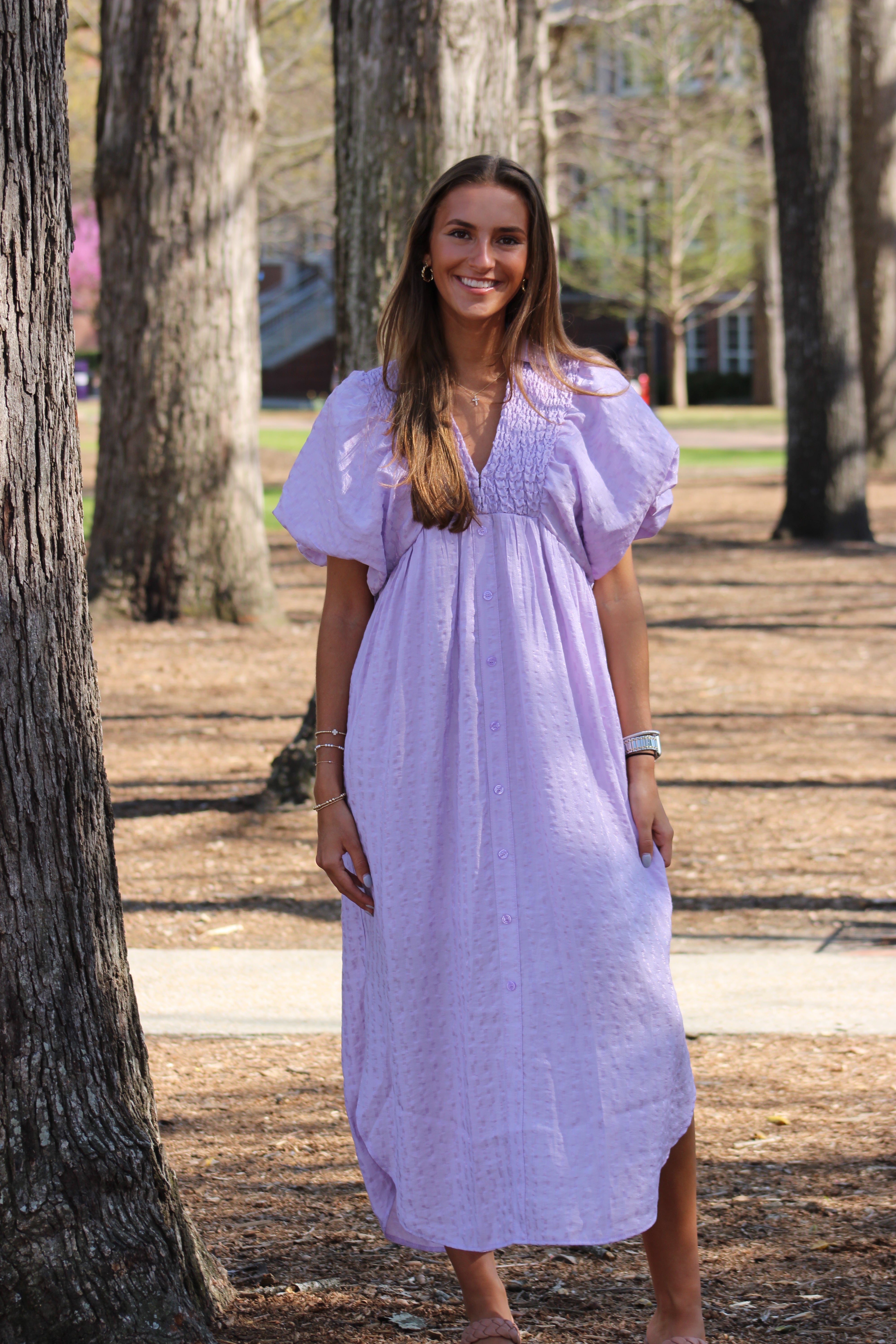 Places To Be Midi Dress - Lavender