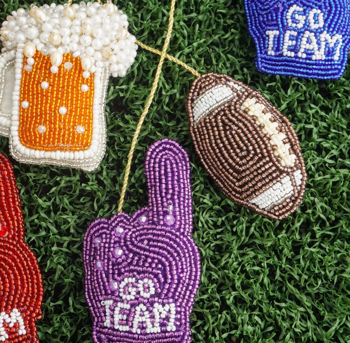 Beaded Gameday Bag Charm