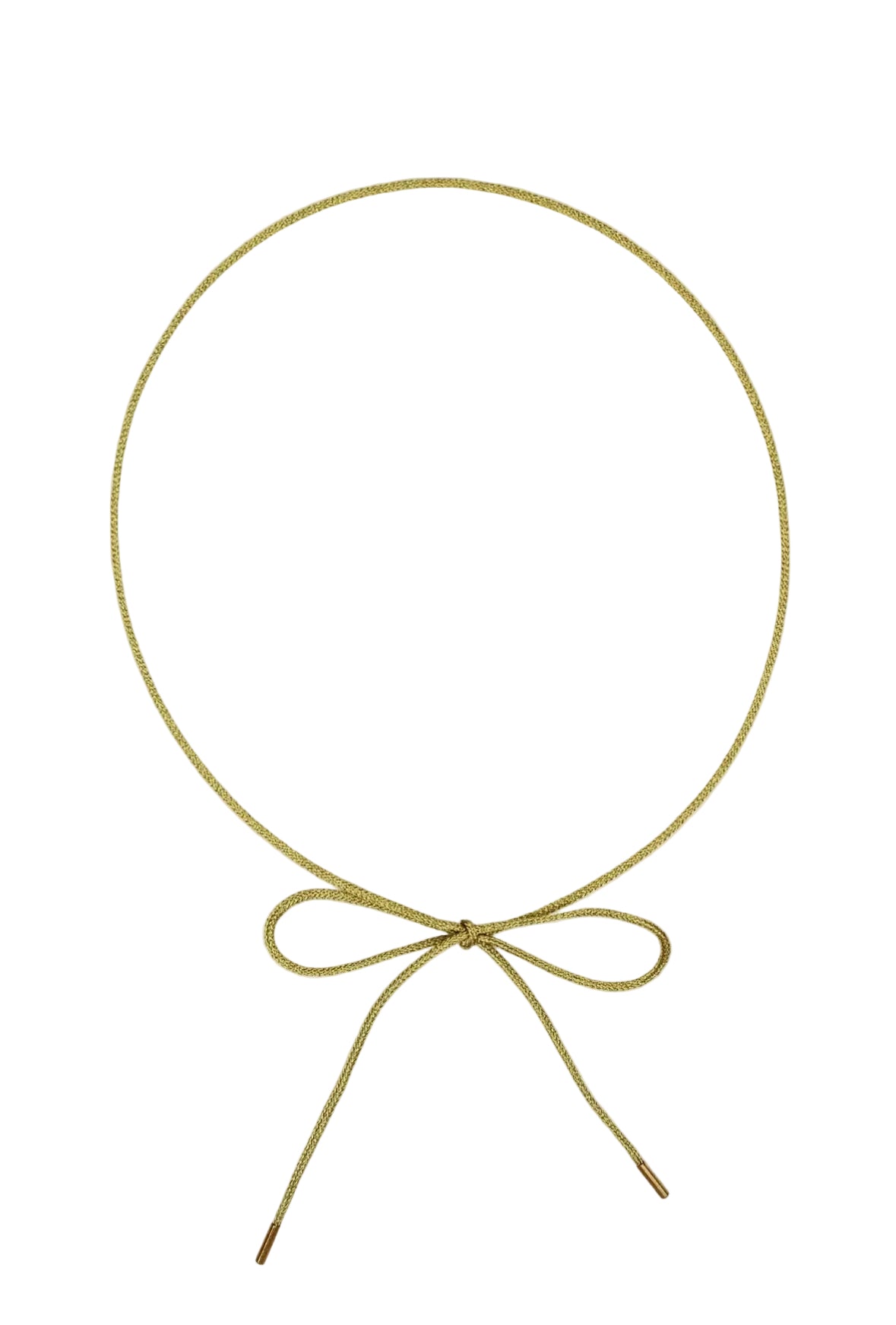 Lurex Cord Necklace - Gold