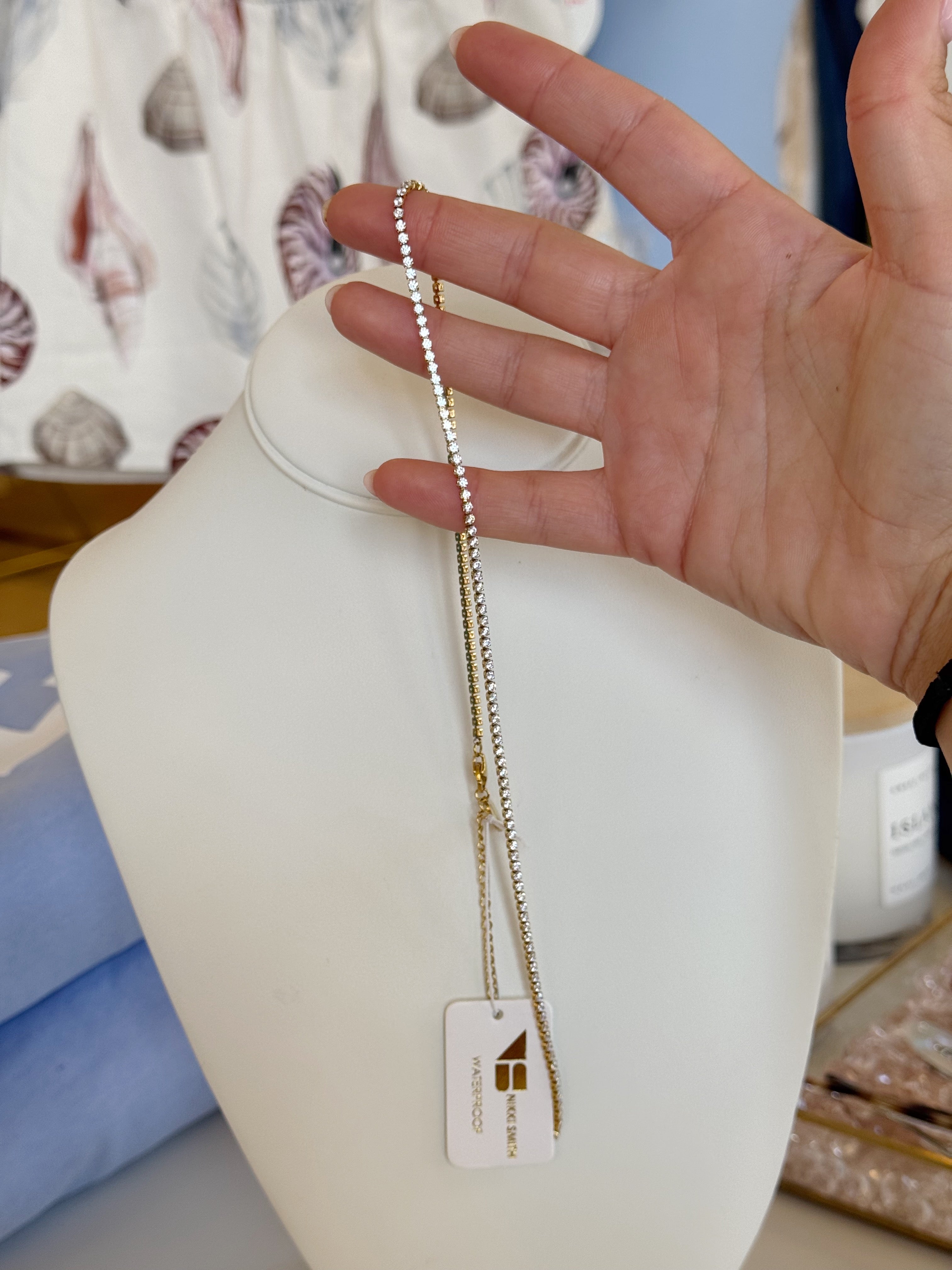 Micro Tennis Necklace- Waterproof