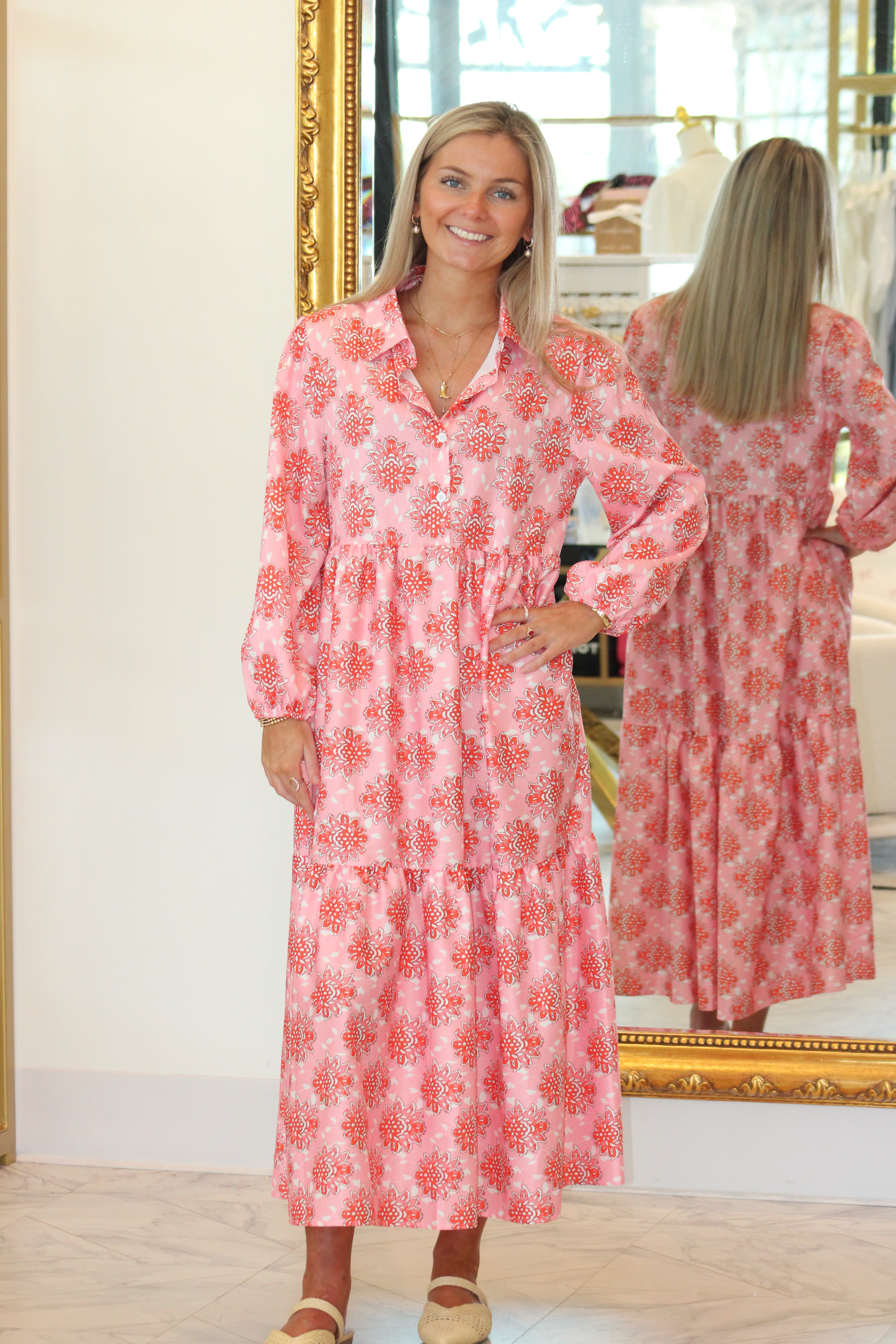 Sydney Maxi Dress - Pink Floral
