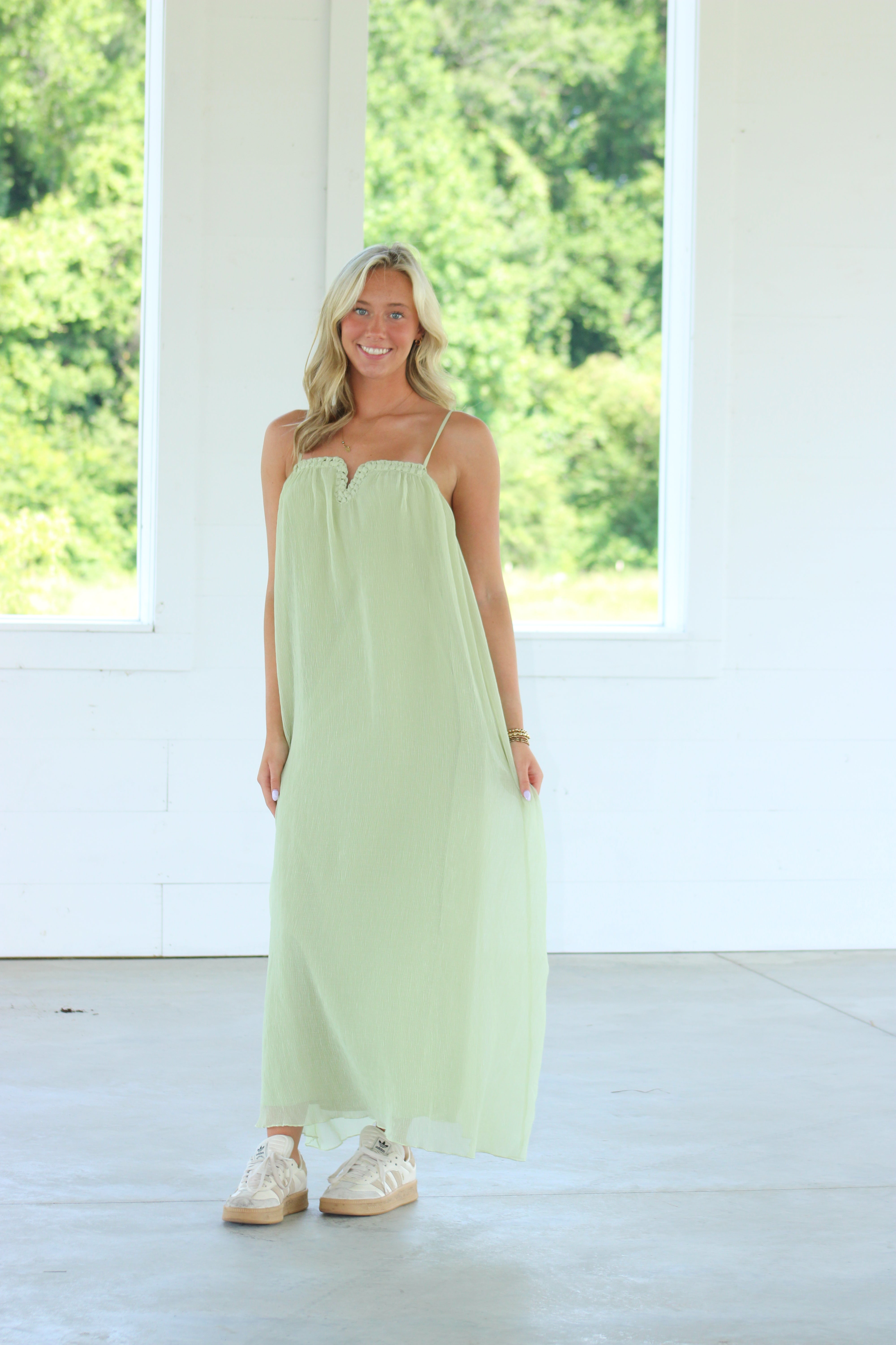 Long Beach Maxi Dress - Sage