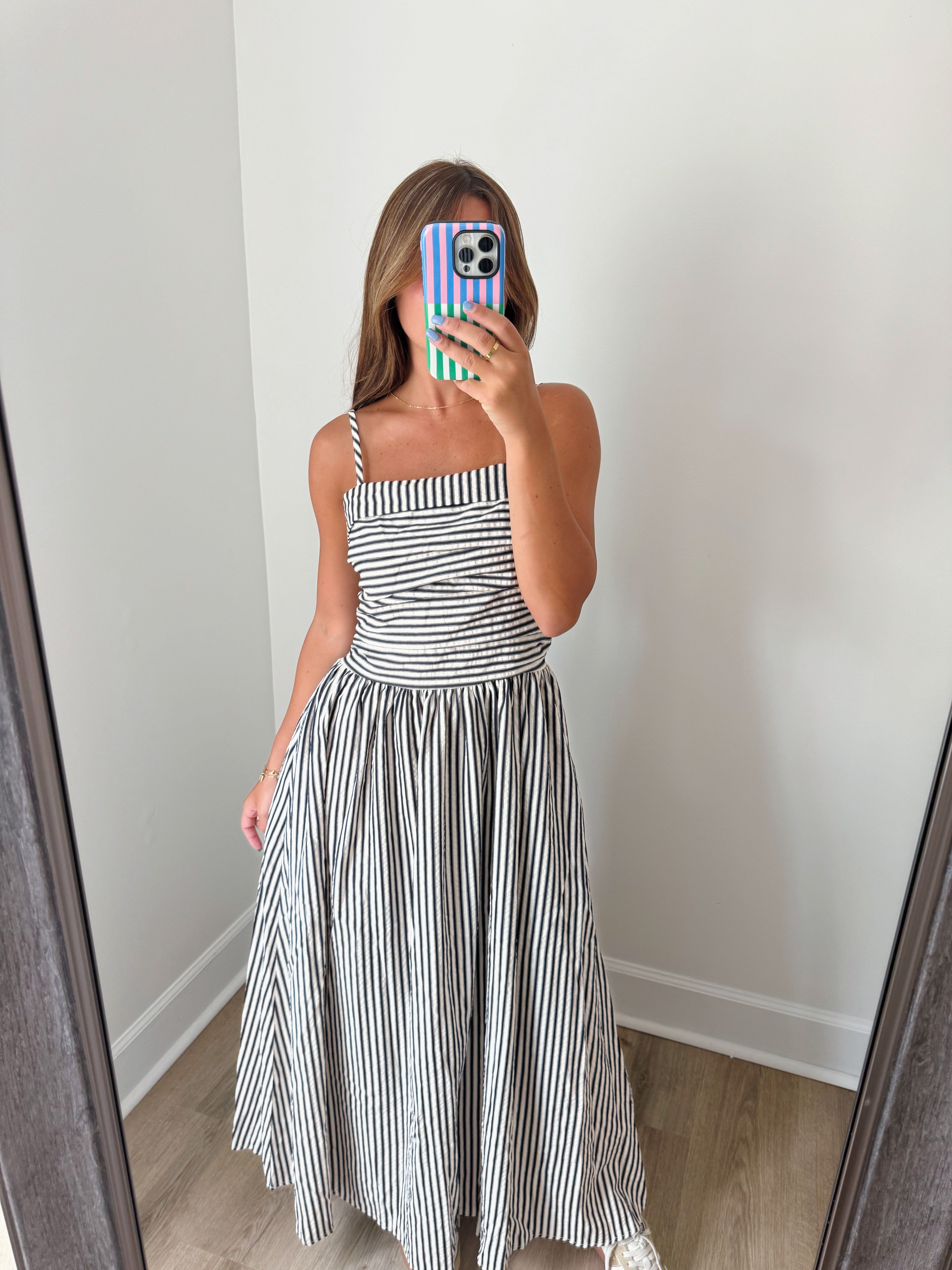 Gretchen Midi Dress - Black & White