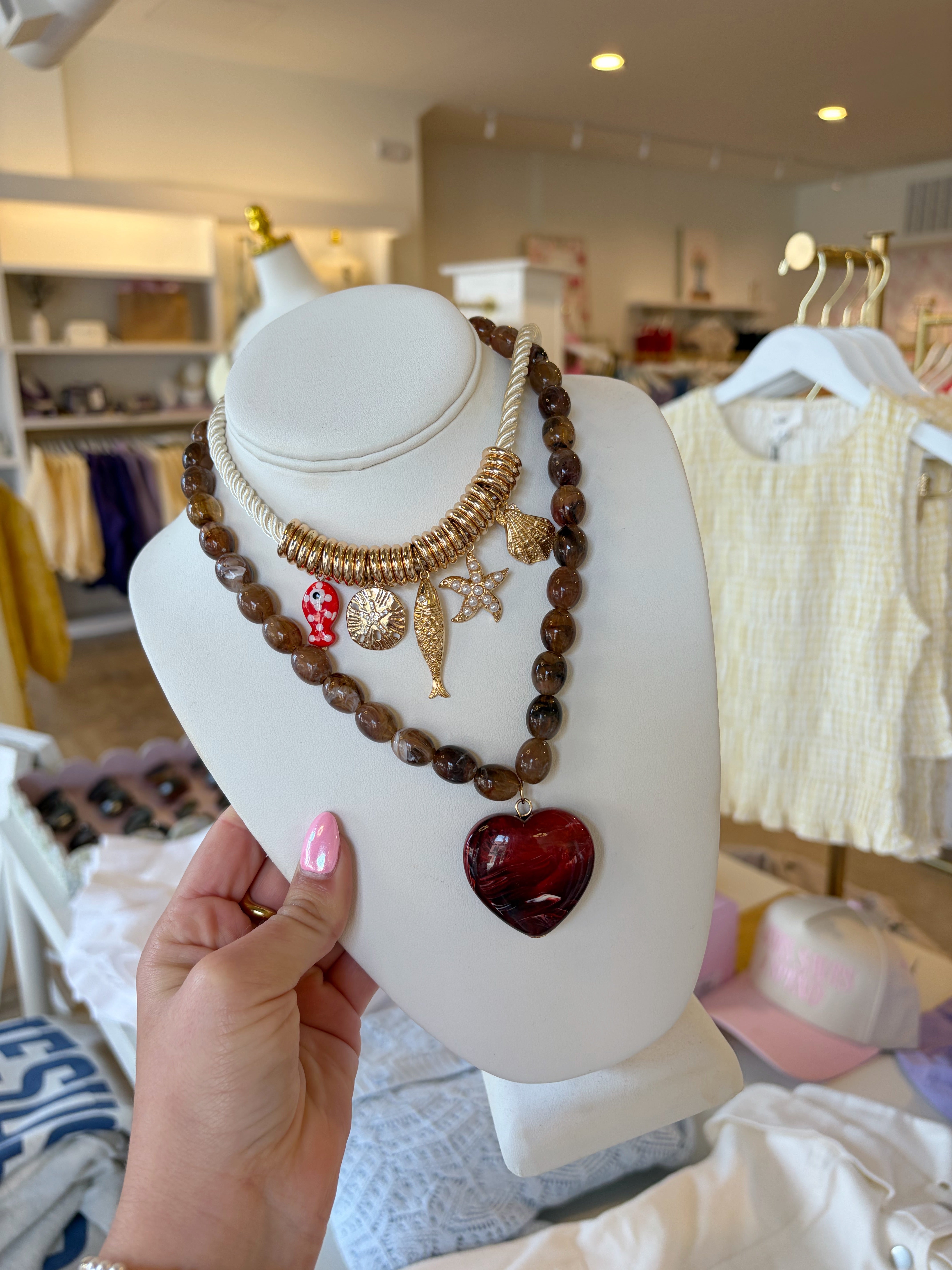 Under The Sea Rope Charm Necklace