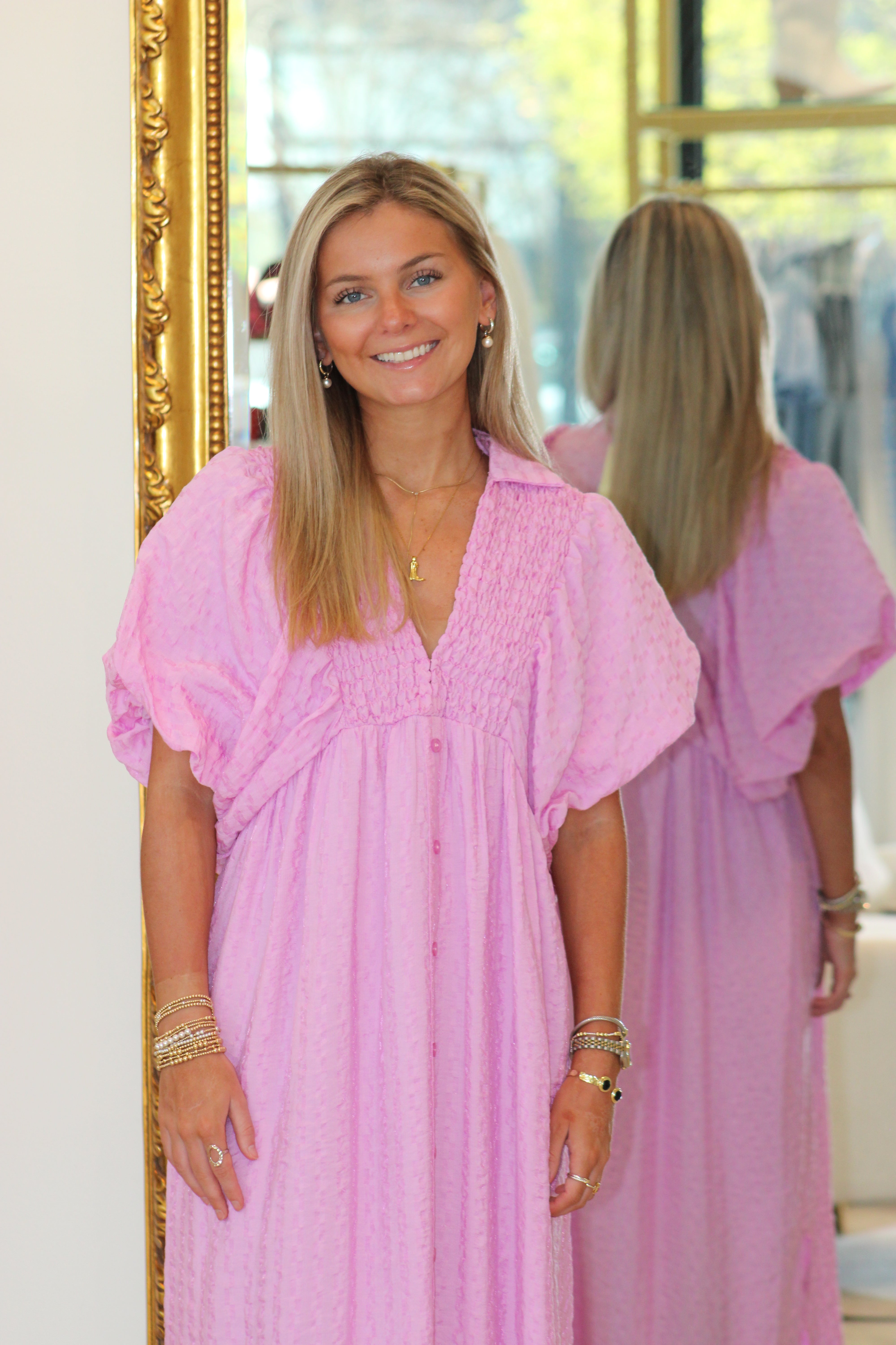 Places To Be Midi Dress - Pink