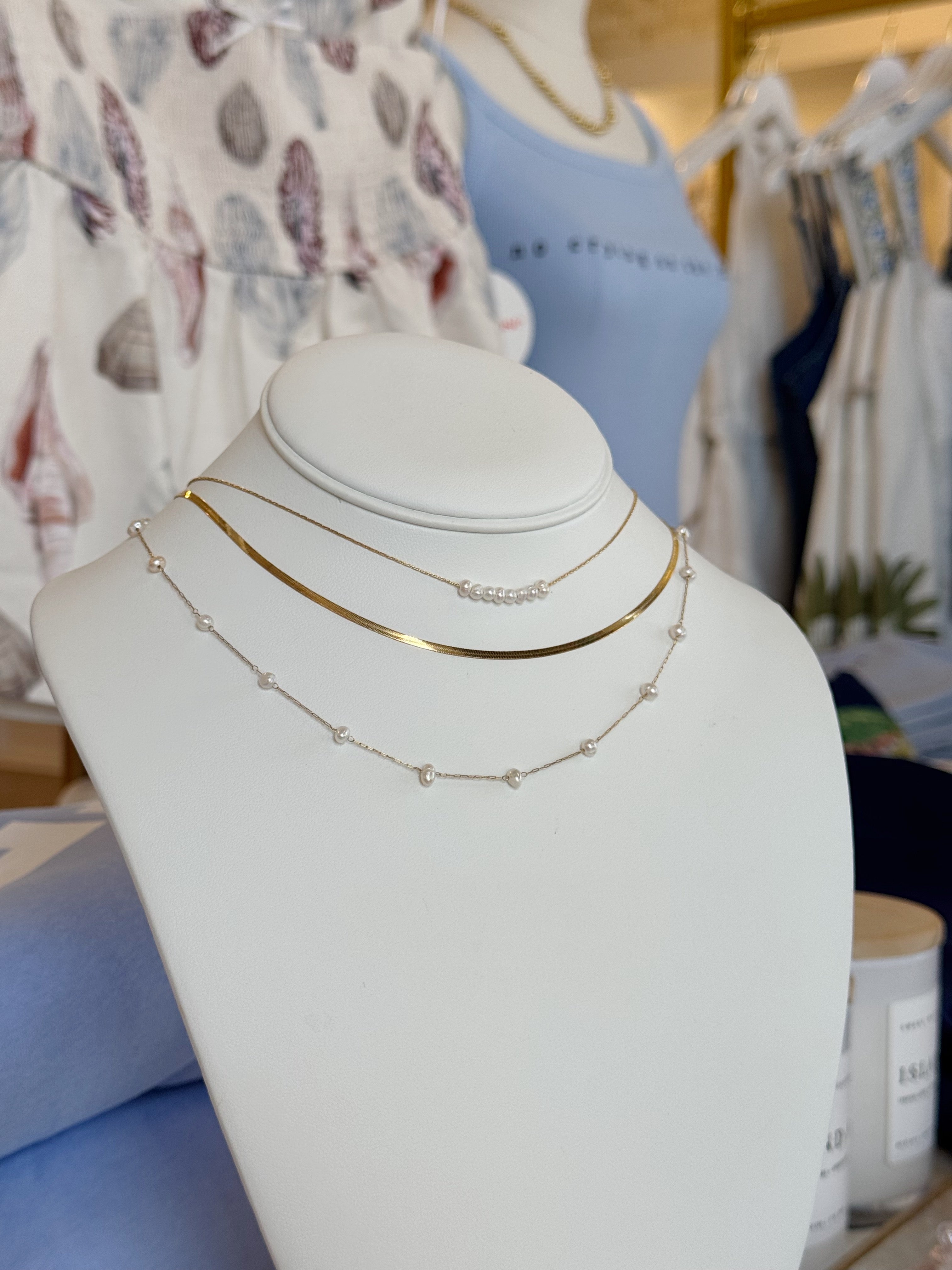 Camille Pearl Necklace - Gold