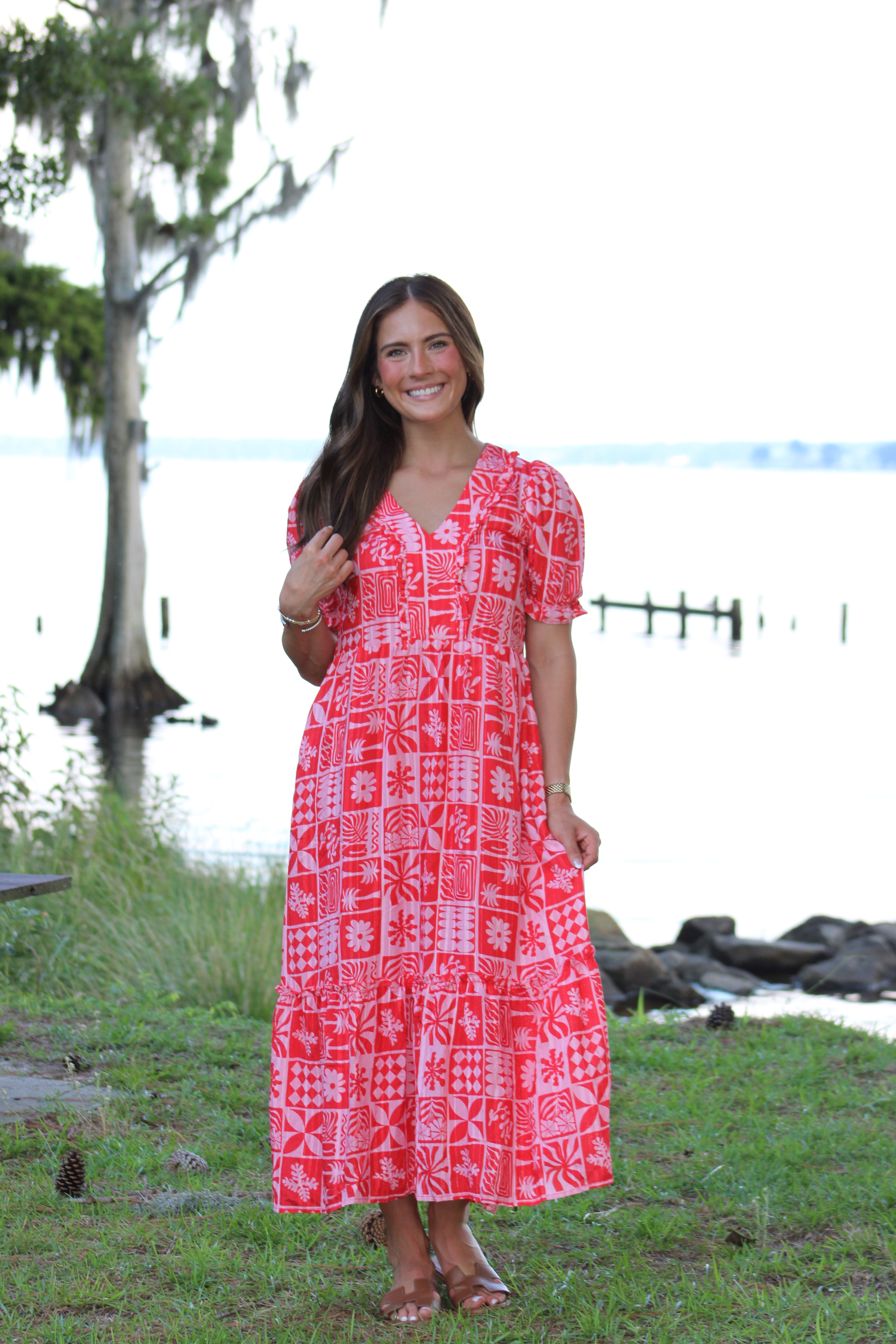 All About It Midi Dress - Red
