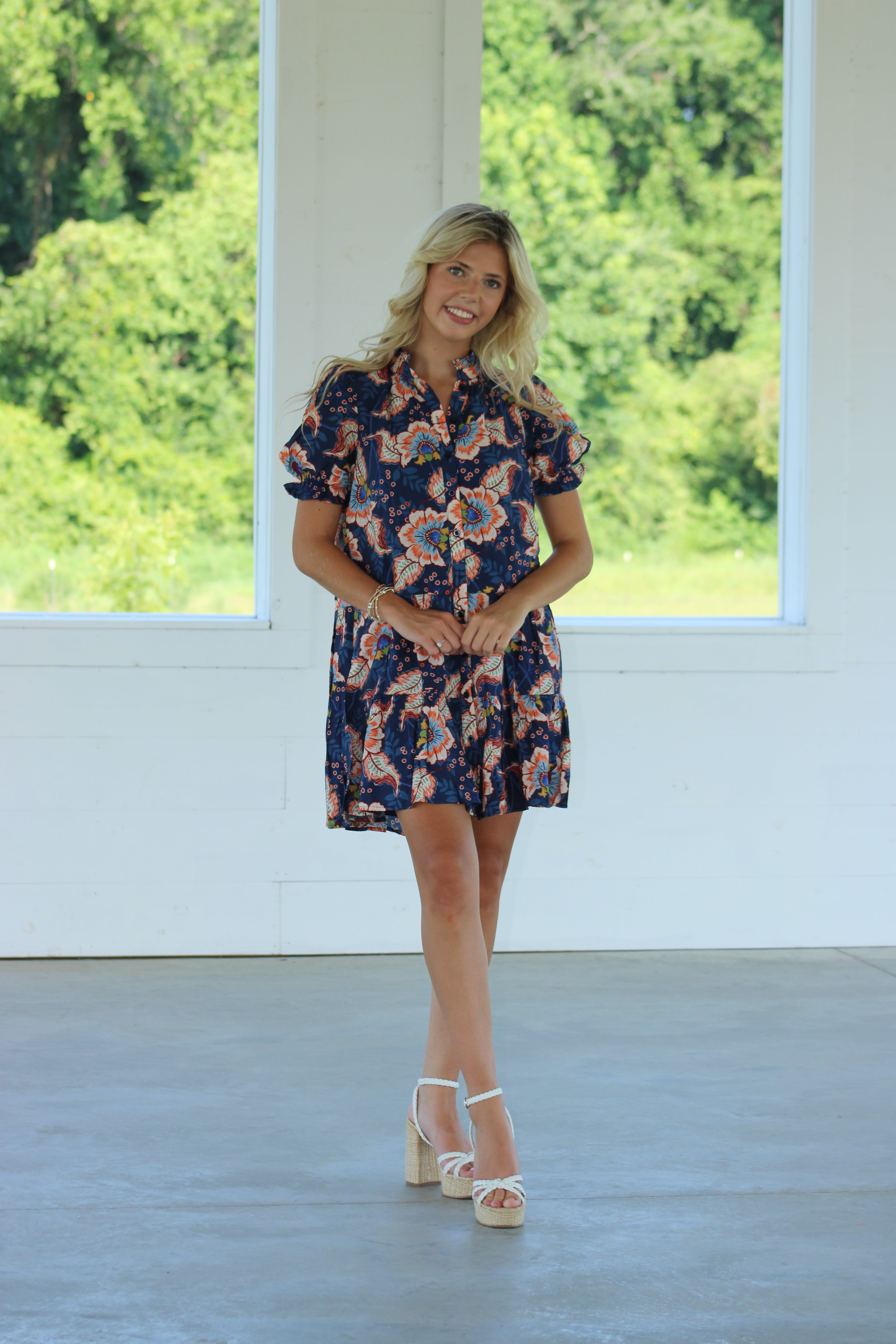 Josephine Mini Dress - Navy