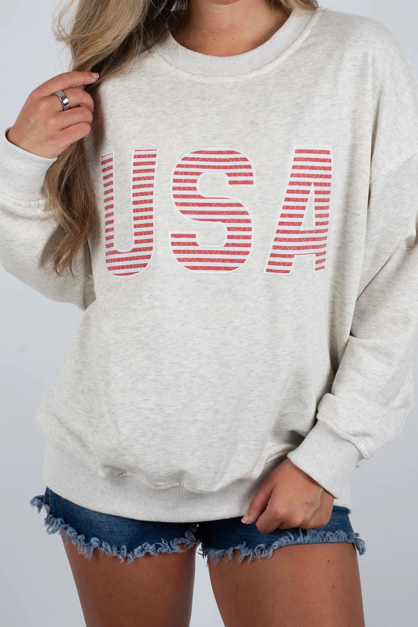 USA Soft Sweatshirt - Grey