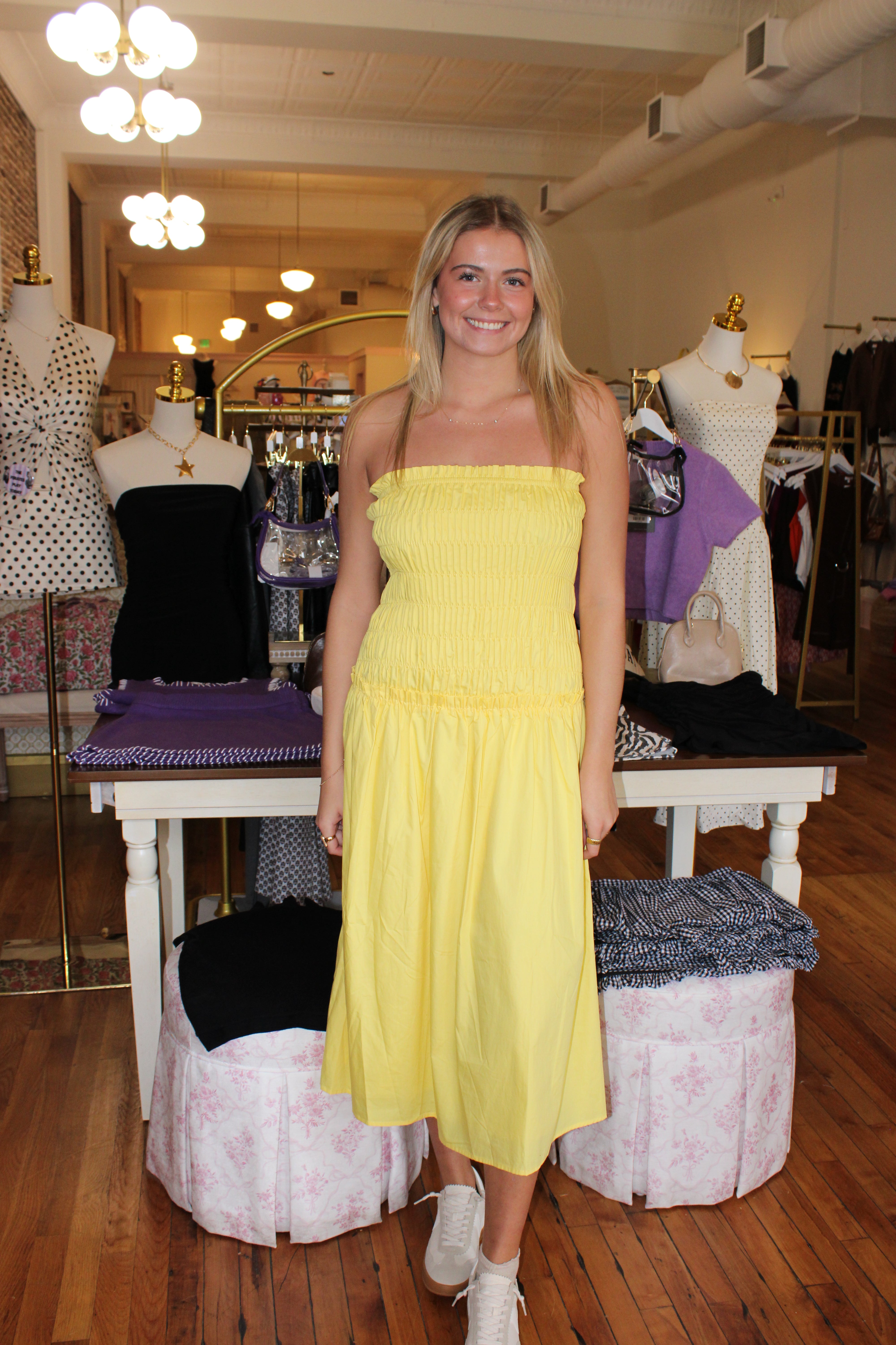Lennox Midi Dress - Yellow