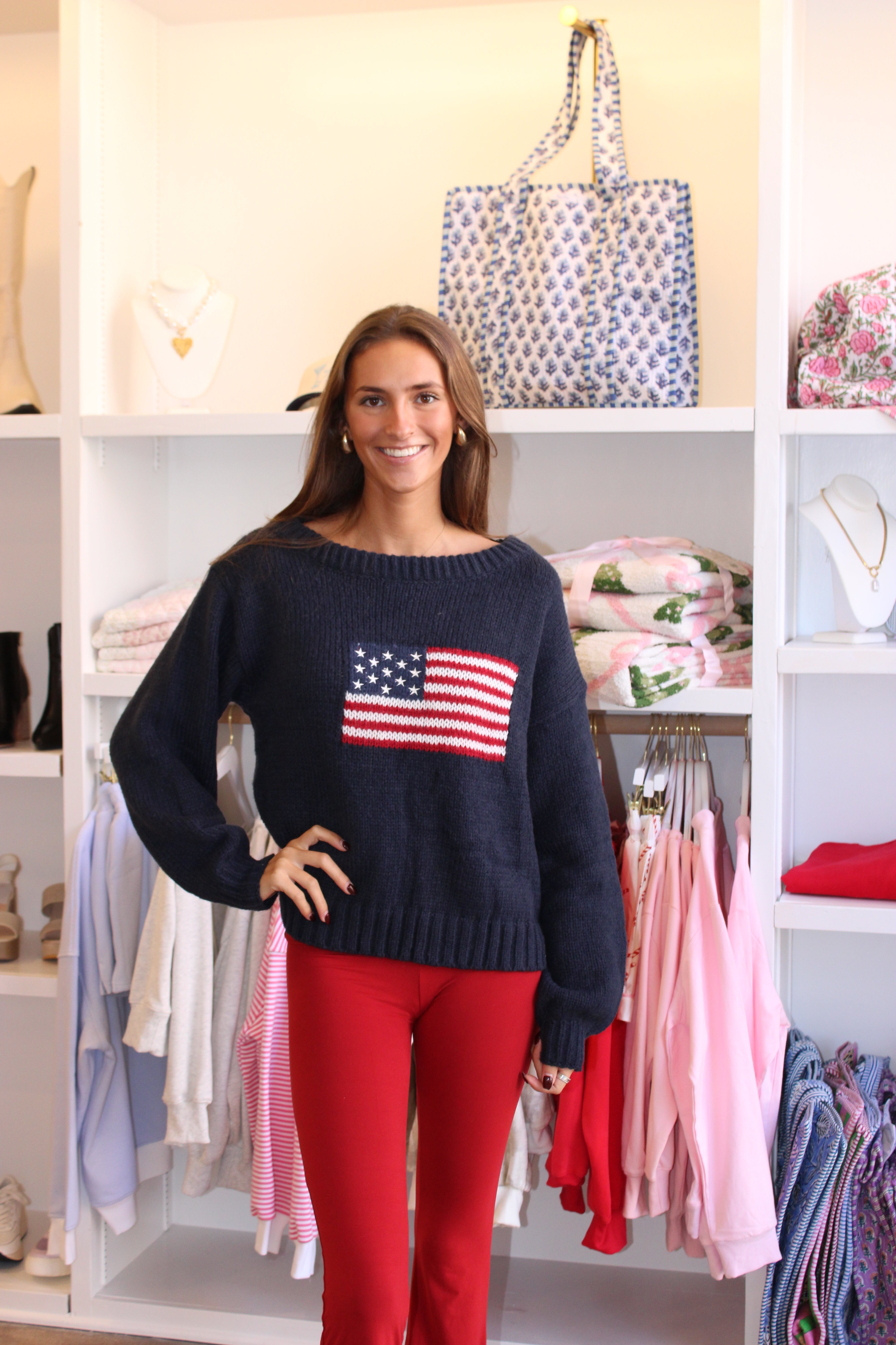 Brandi Off The Shoulder Sweater - Navy